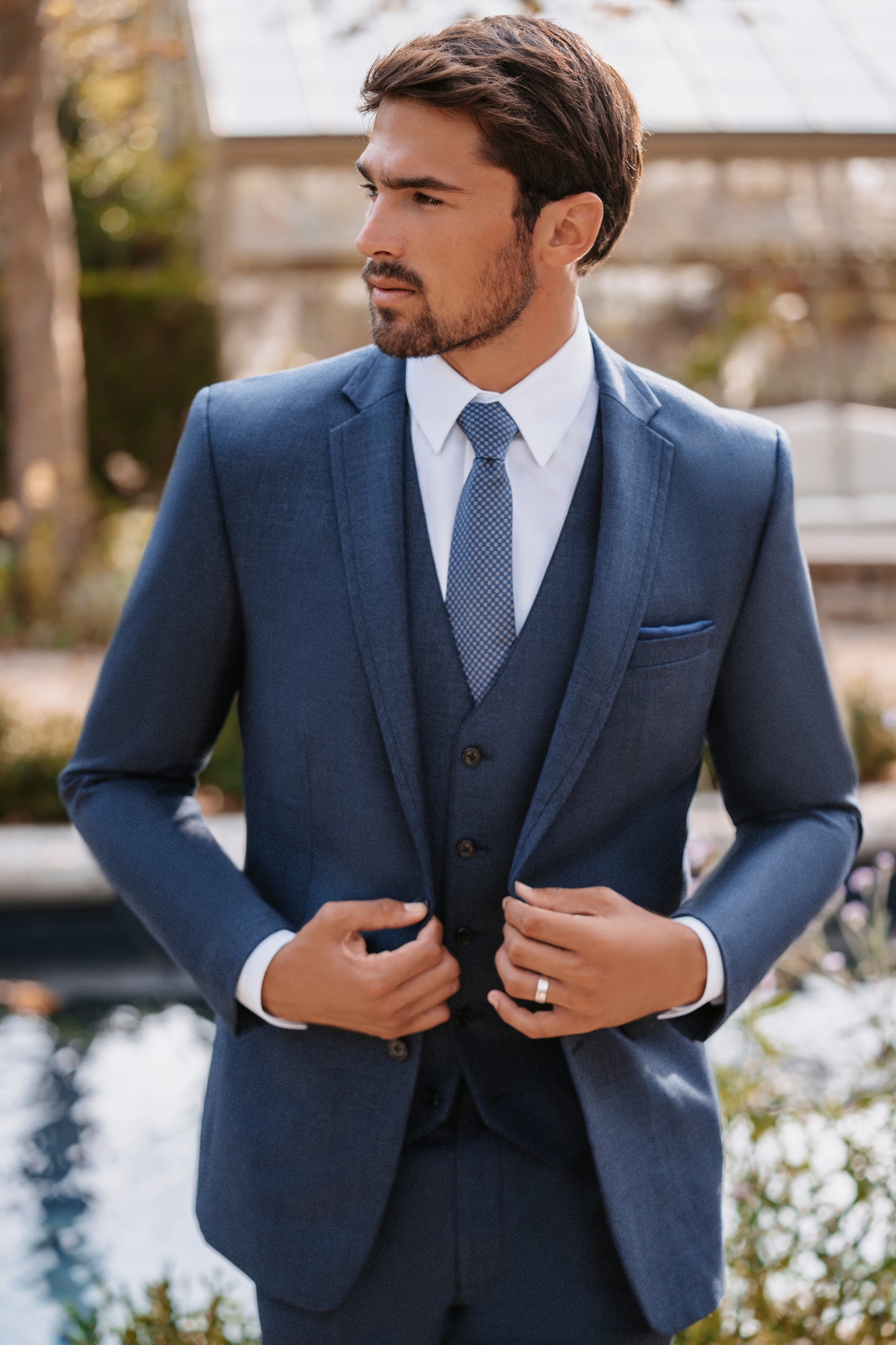 Denim Blue Notch Lapel