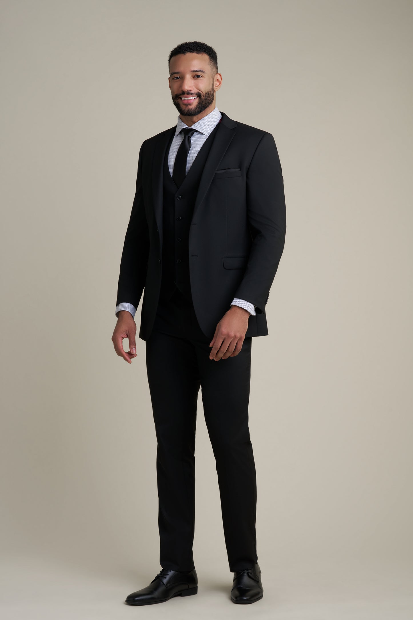 Black Notch Lapel Suit
