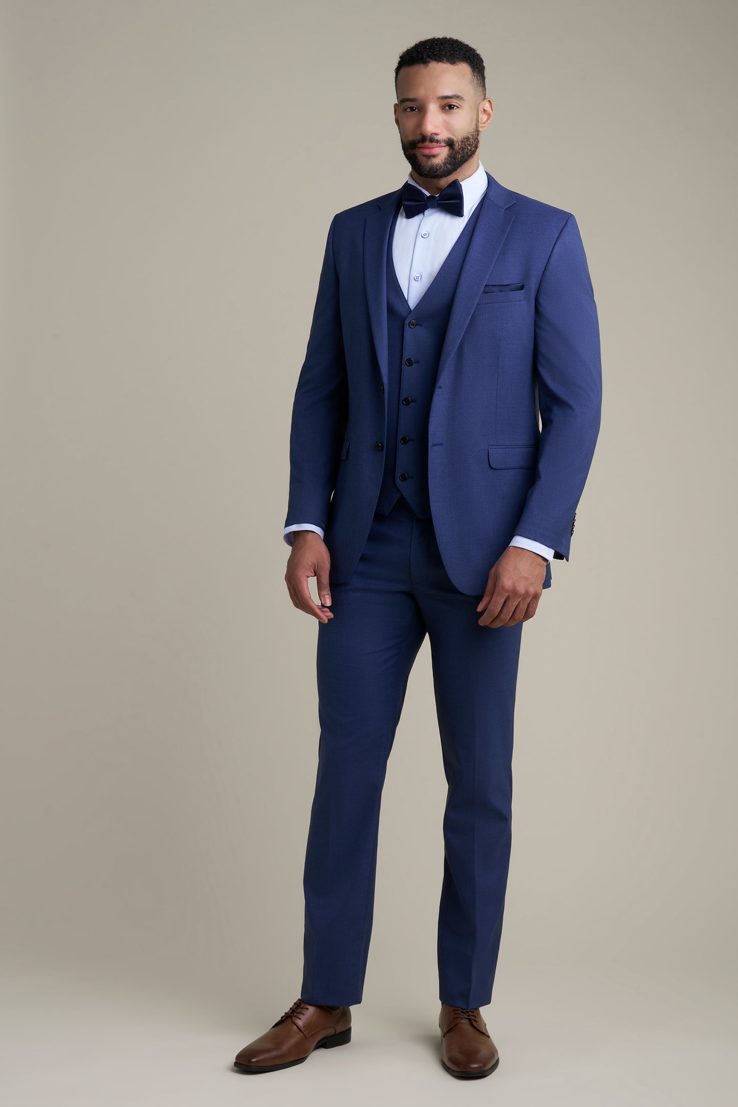 Blue Notch Lapel Suit