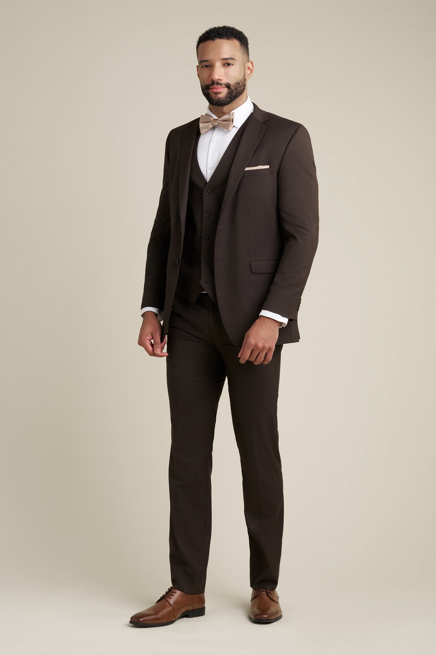 Brown Notch Lapel Suit