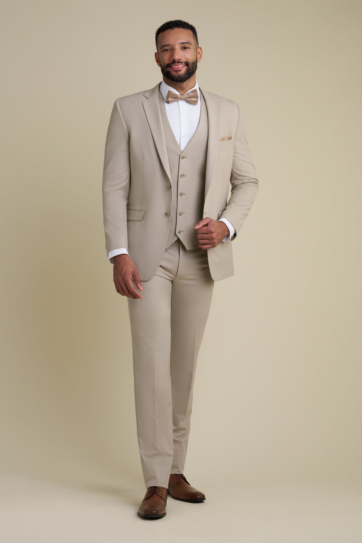 Tan Notch Lapel Suit