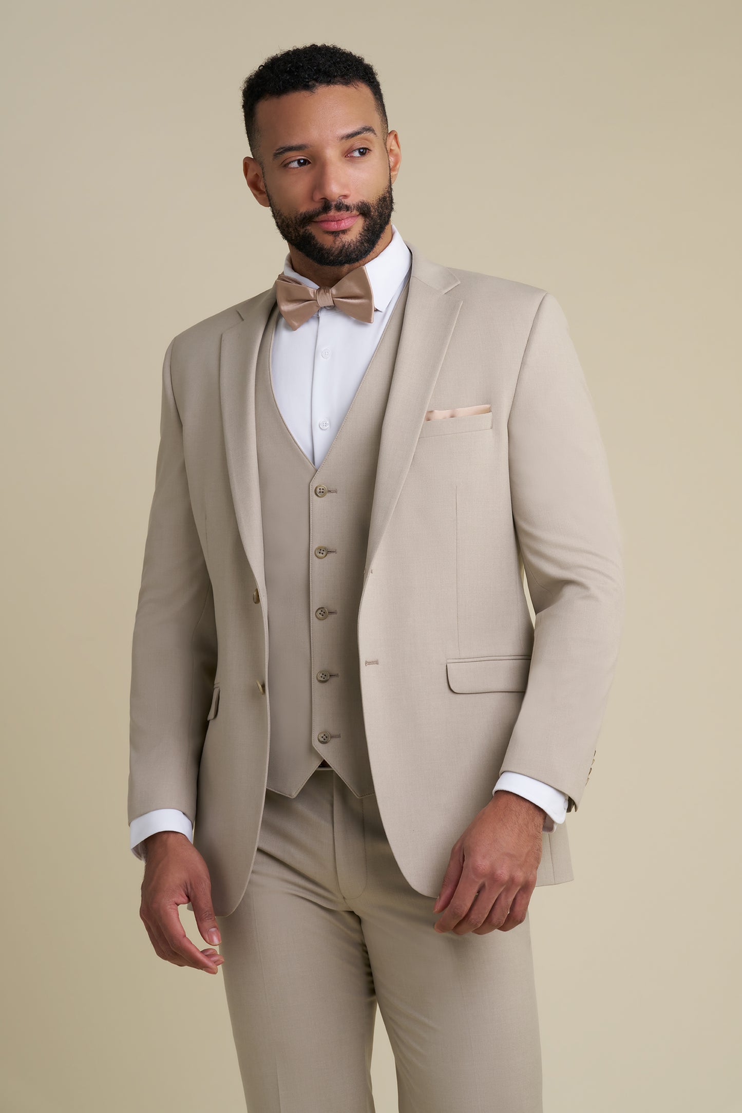 Tan Notch Lapel Suit