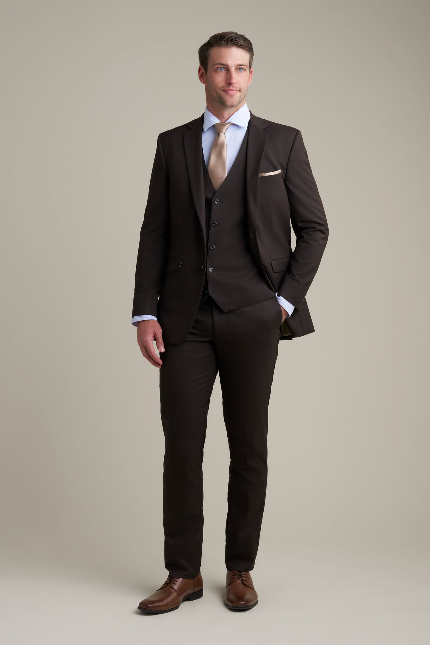 Brown Notch Lapel Suit
