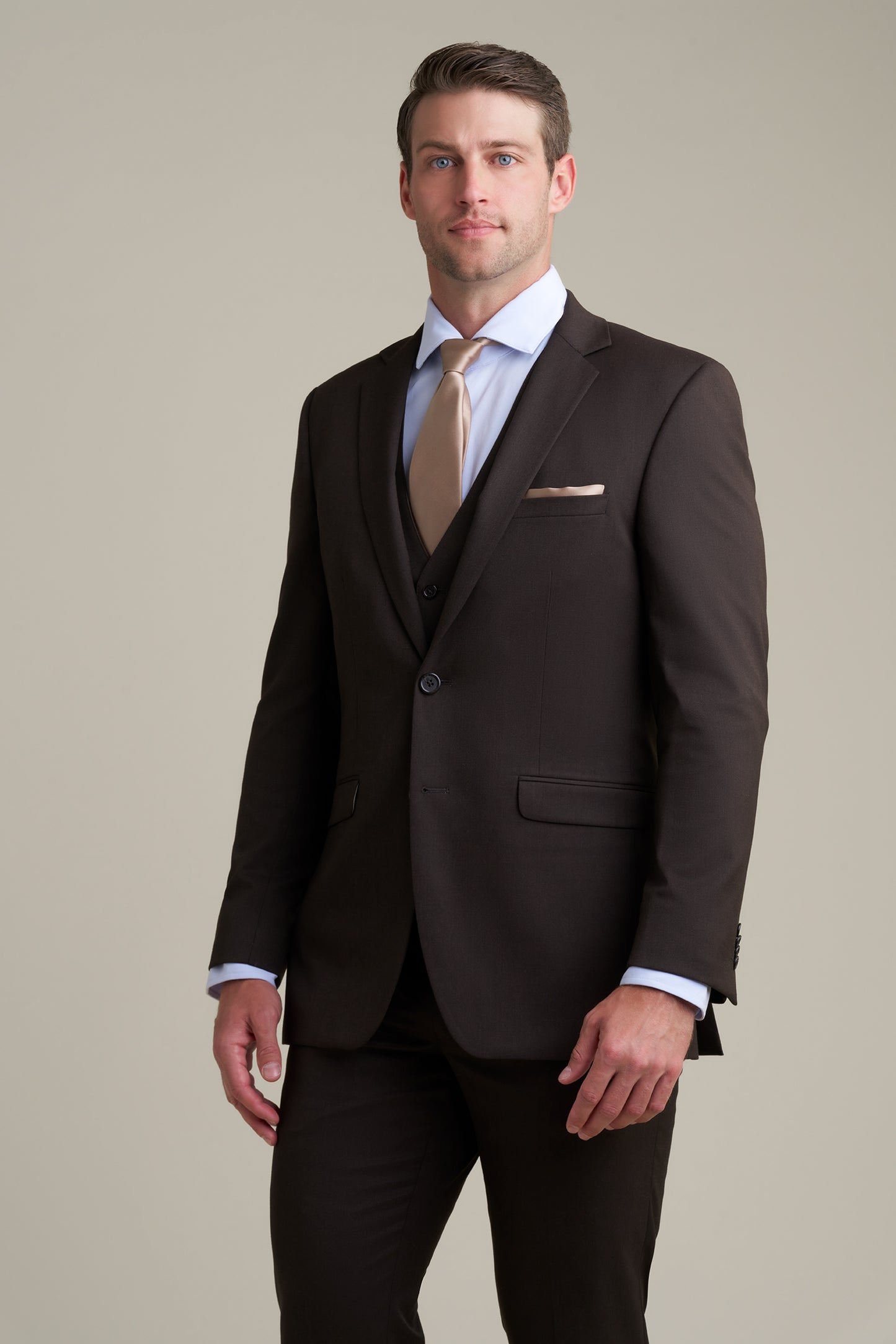 Brown Notch Lapel Suit