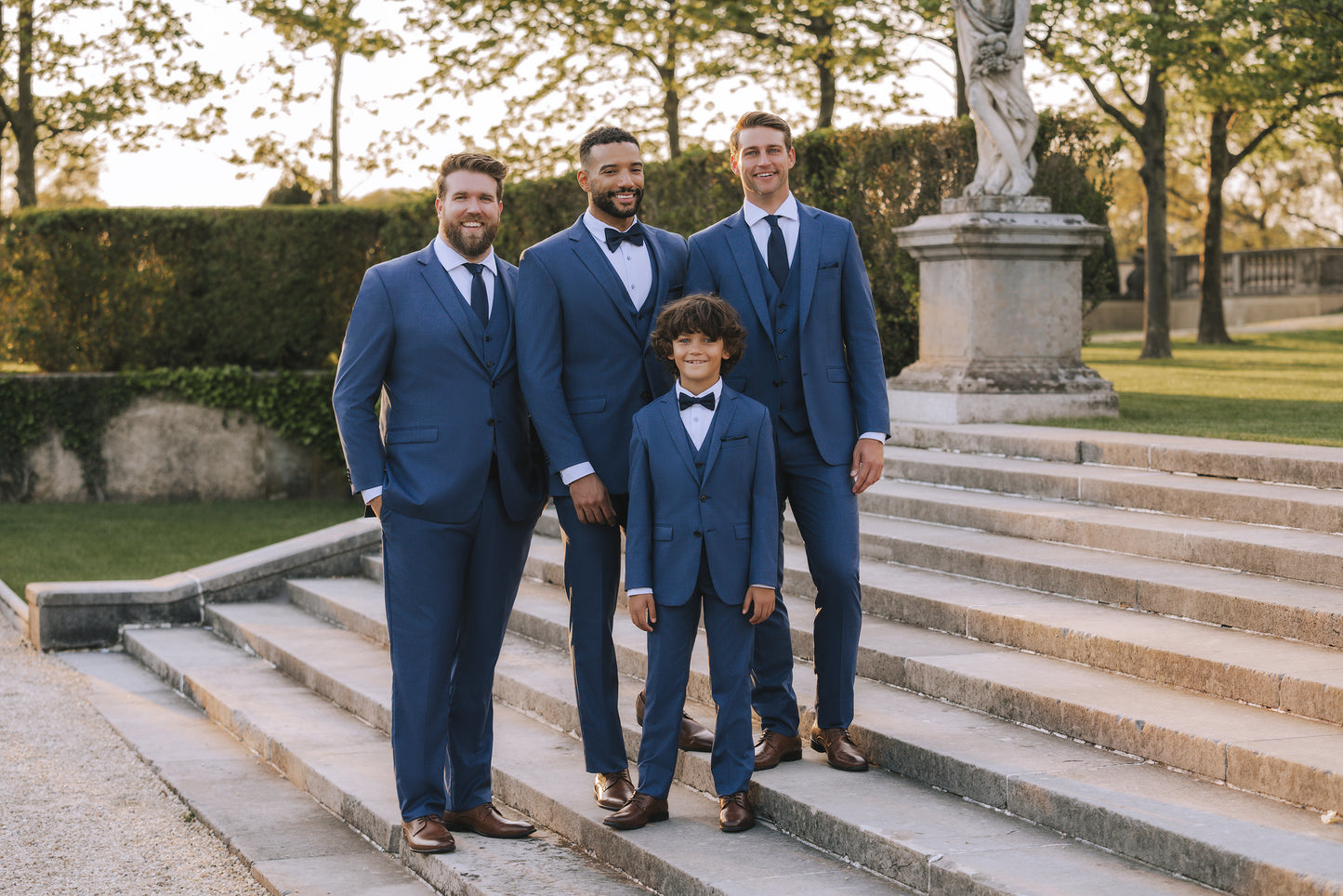 Blue Notch Lapel Suit