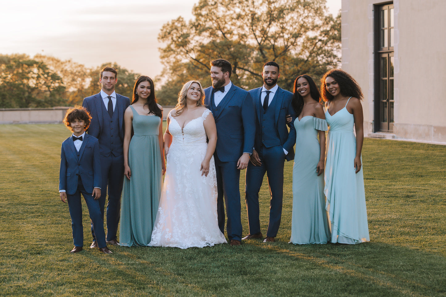 Blue Notch Lapel Suit