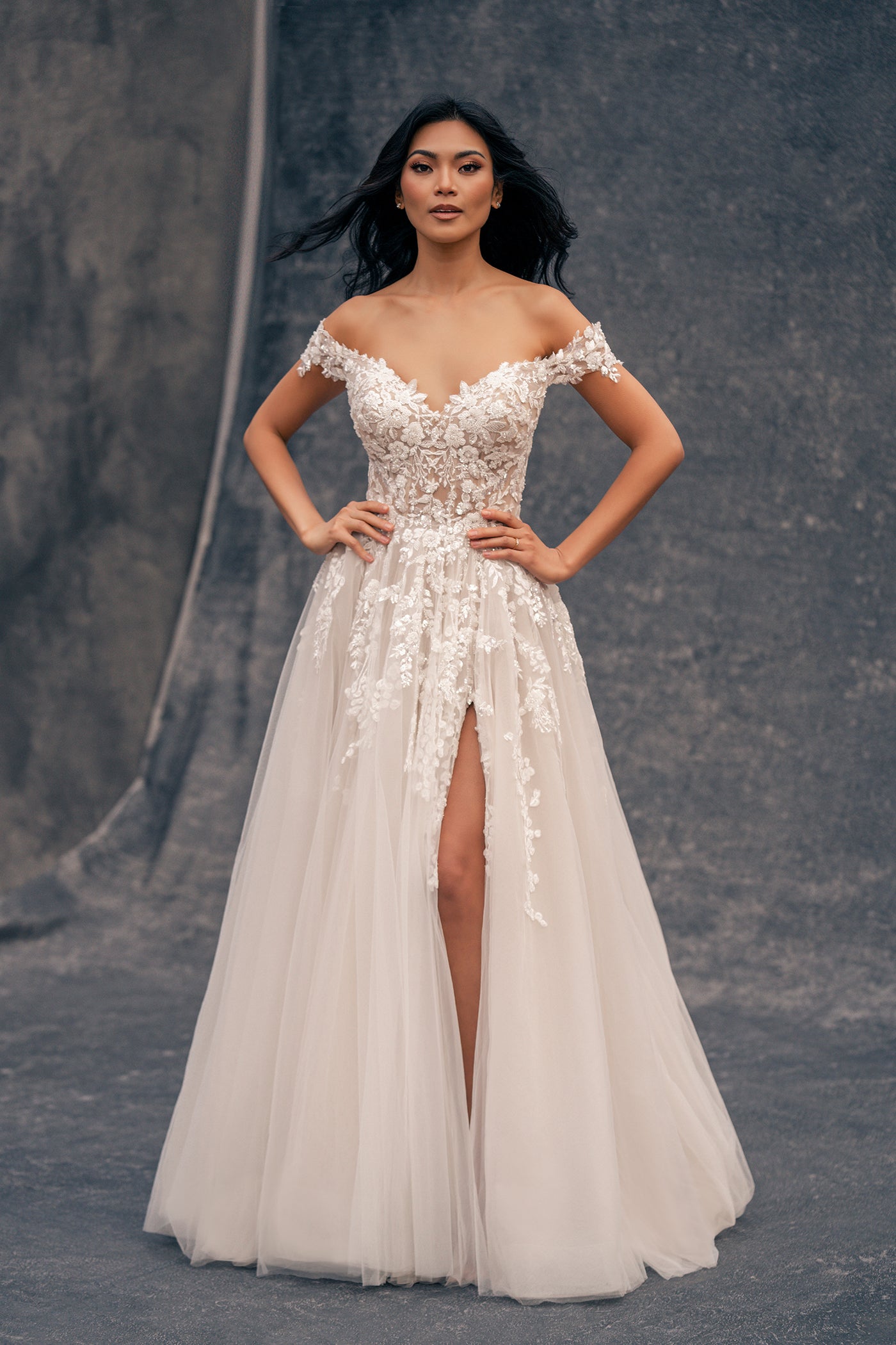 allure bridal champagne dress A1153 Allure Bridals