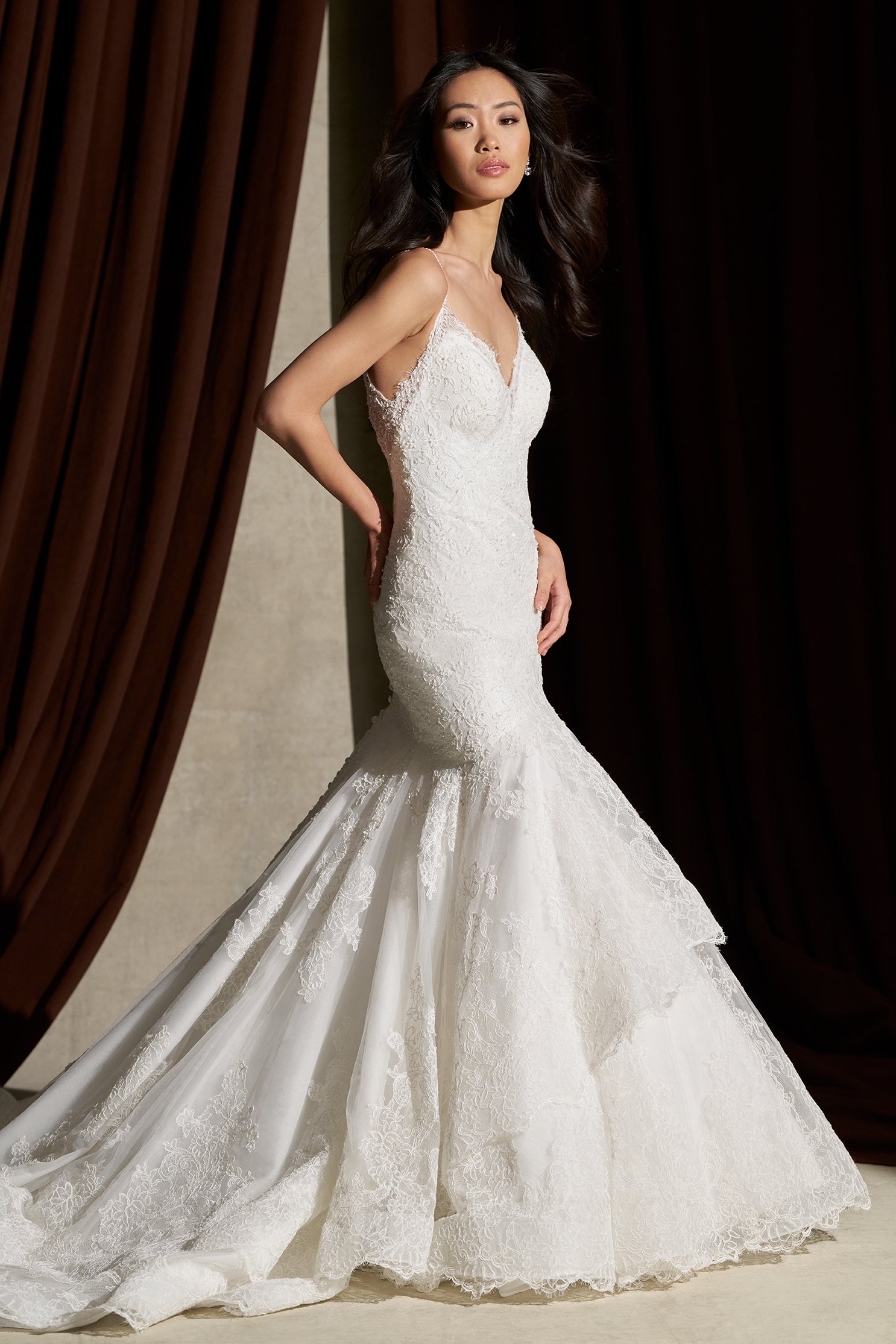 allure beaded mermaid wedding dress Stunning Sweetheart Beading Mermaid Wedding Gown Sleeveless Tulle Bridal Dress main image 0