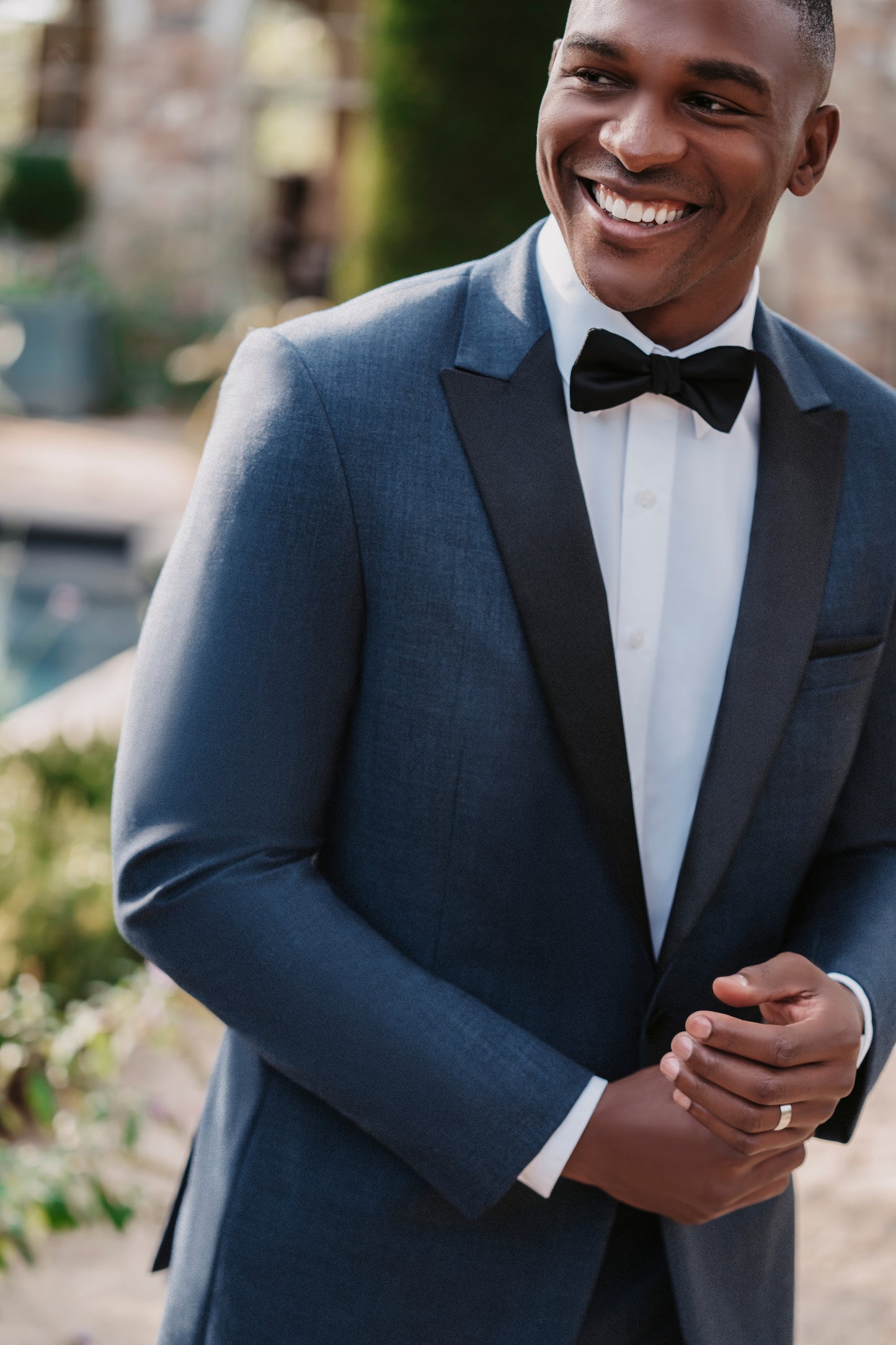 Denim Blue Peak Lapel Tuxedo