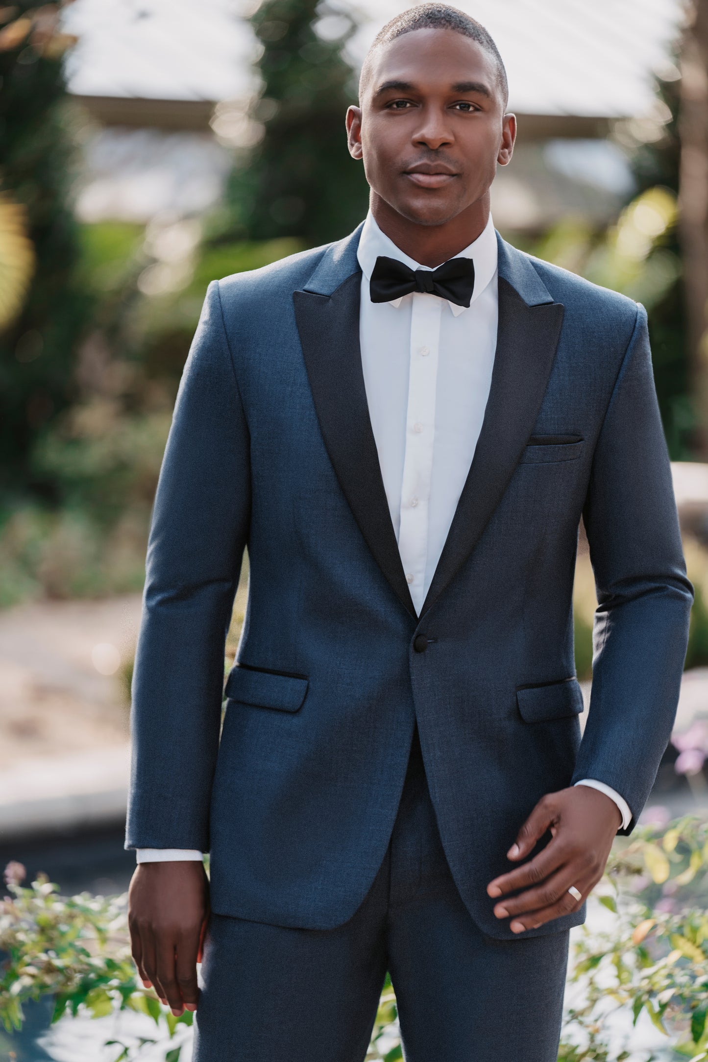 Denim Blue Peak Lapel Tuxedo