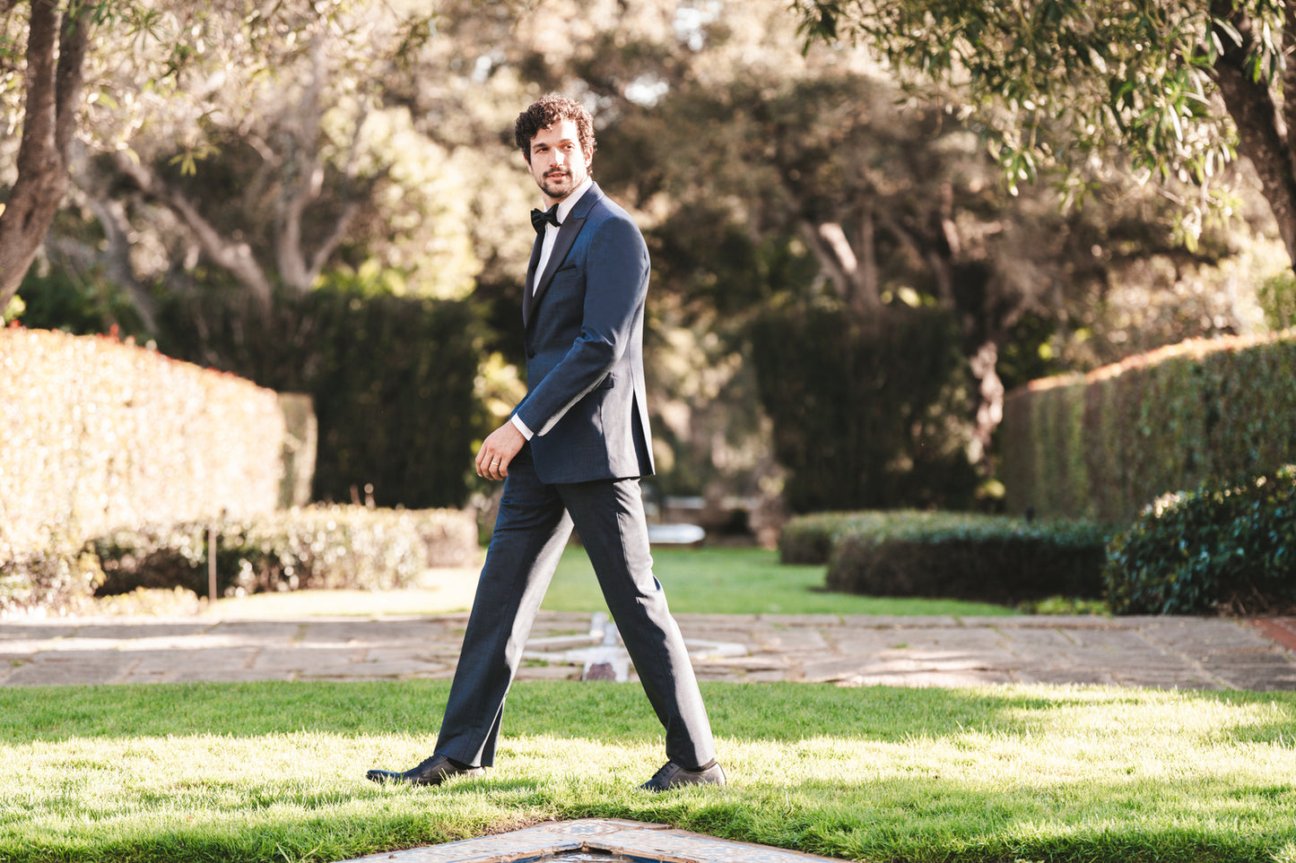 Denim Blue Peak Lapel Tuxedo