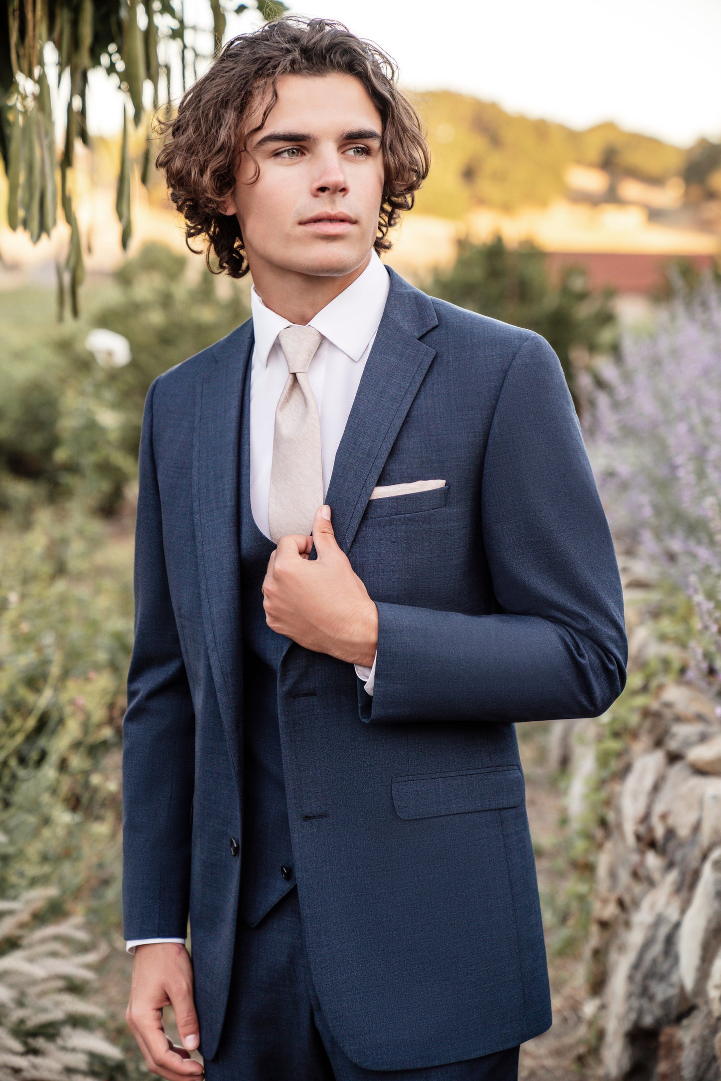 Denim Blue Notch Lapel