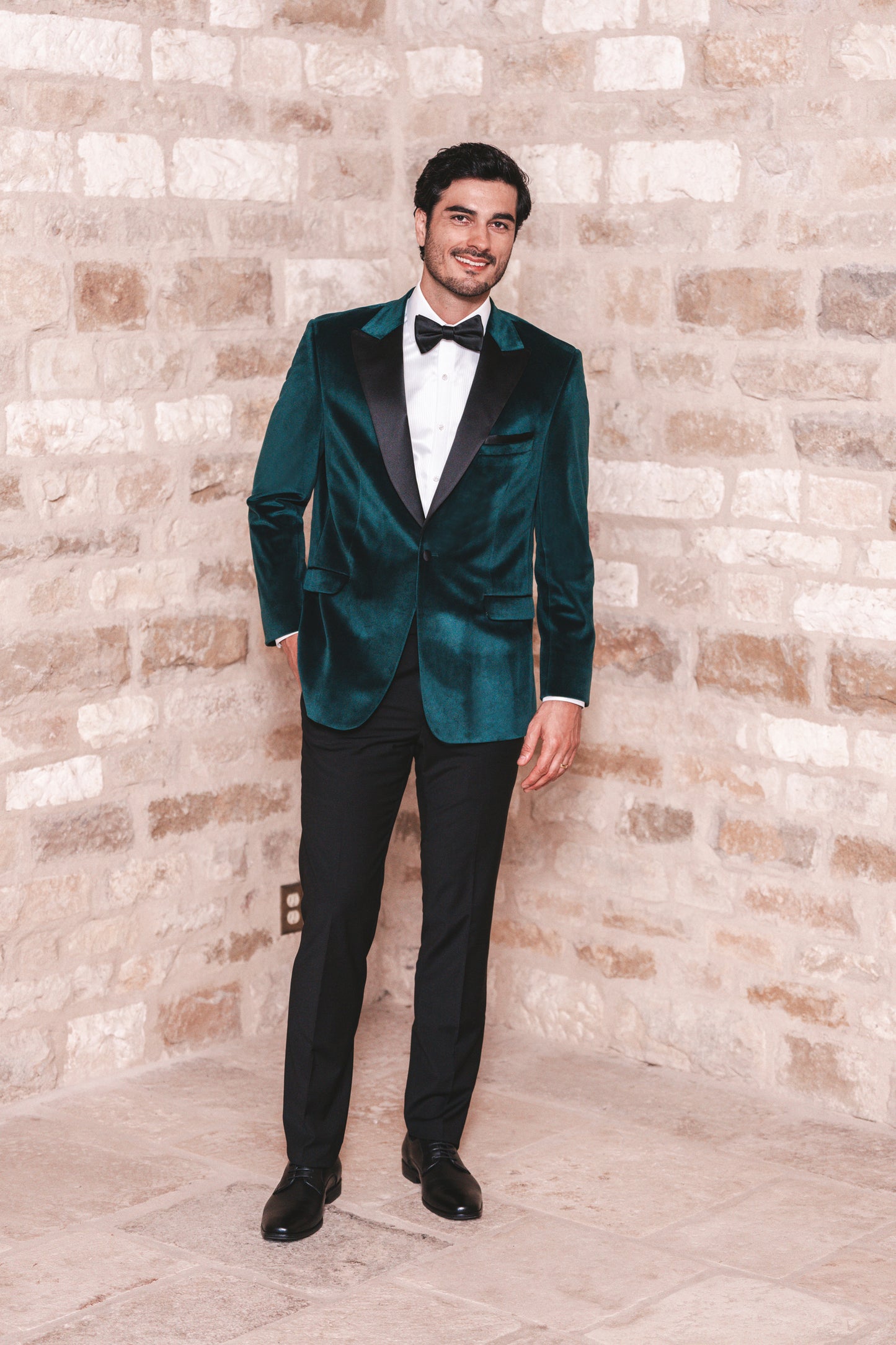 Emerald Shawl Lapel Jacket