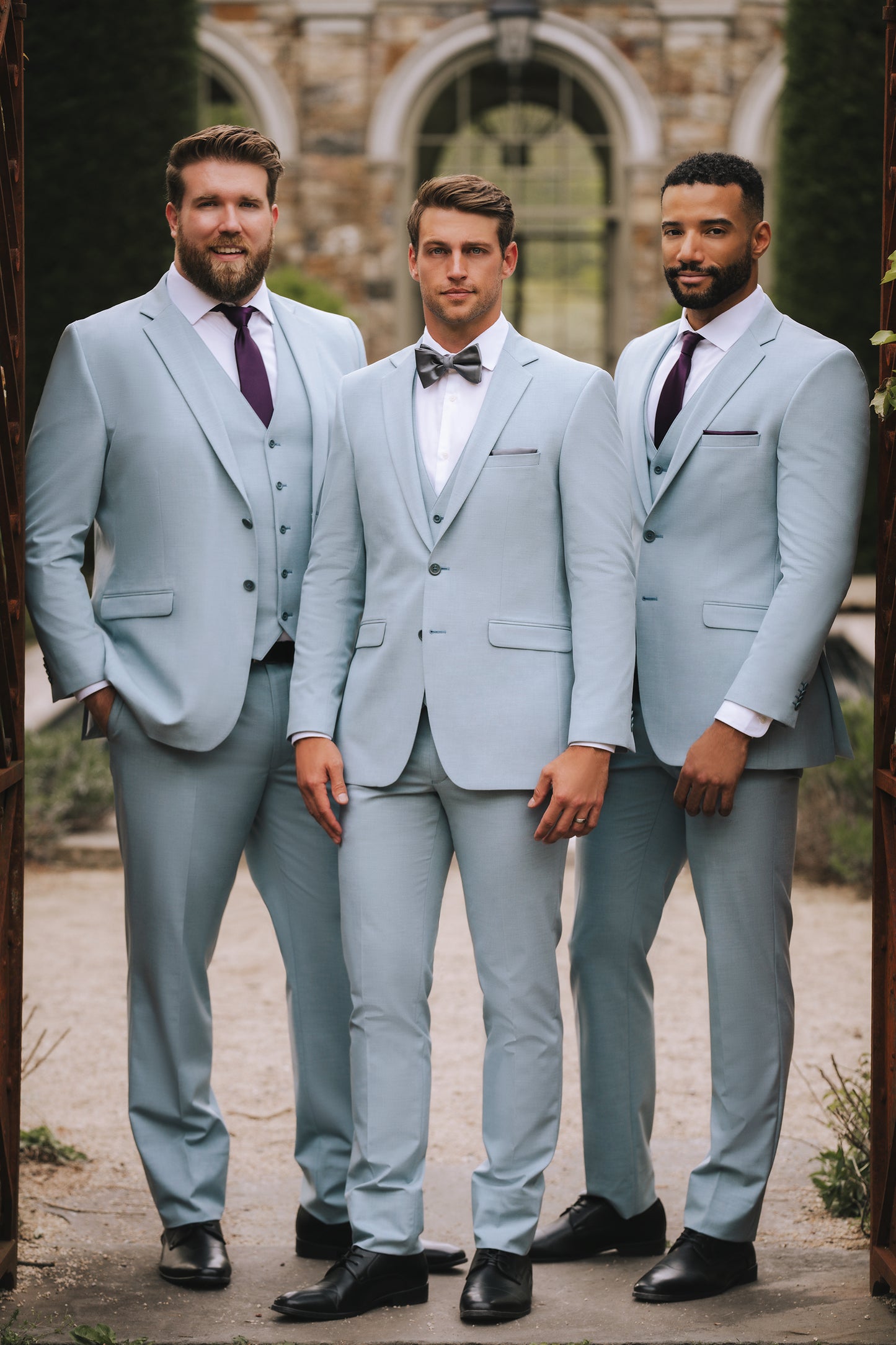 Light Blue Notch Lapel Suit