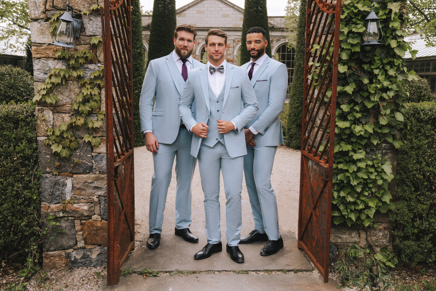 Light Blue Notch Lapel Suit