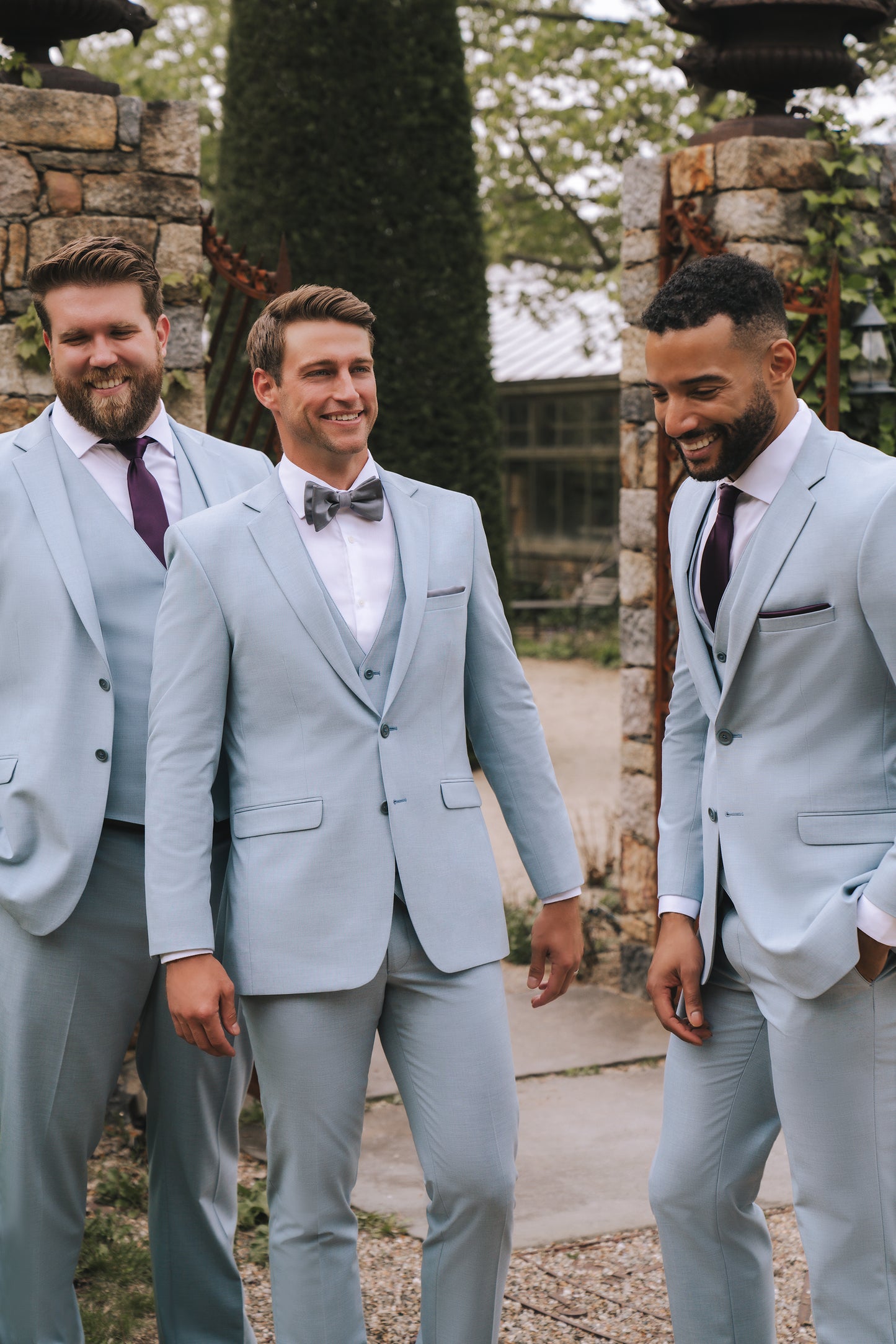 Light Blue Notch Lapel Suit