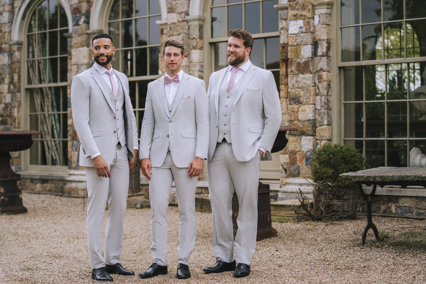Light Gray Notch Lapel Suit