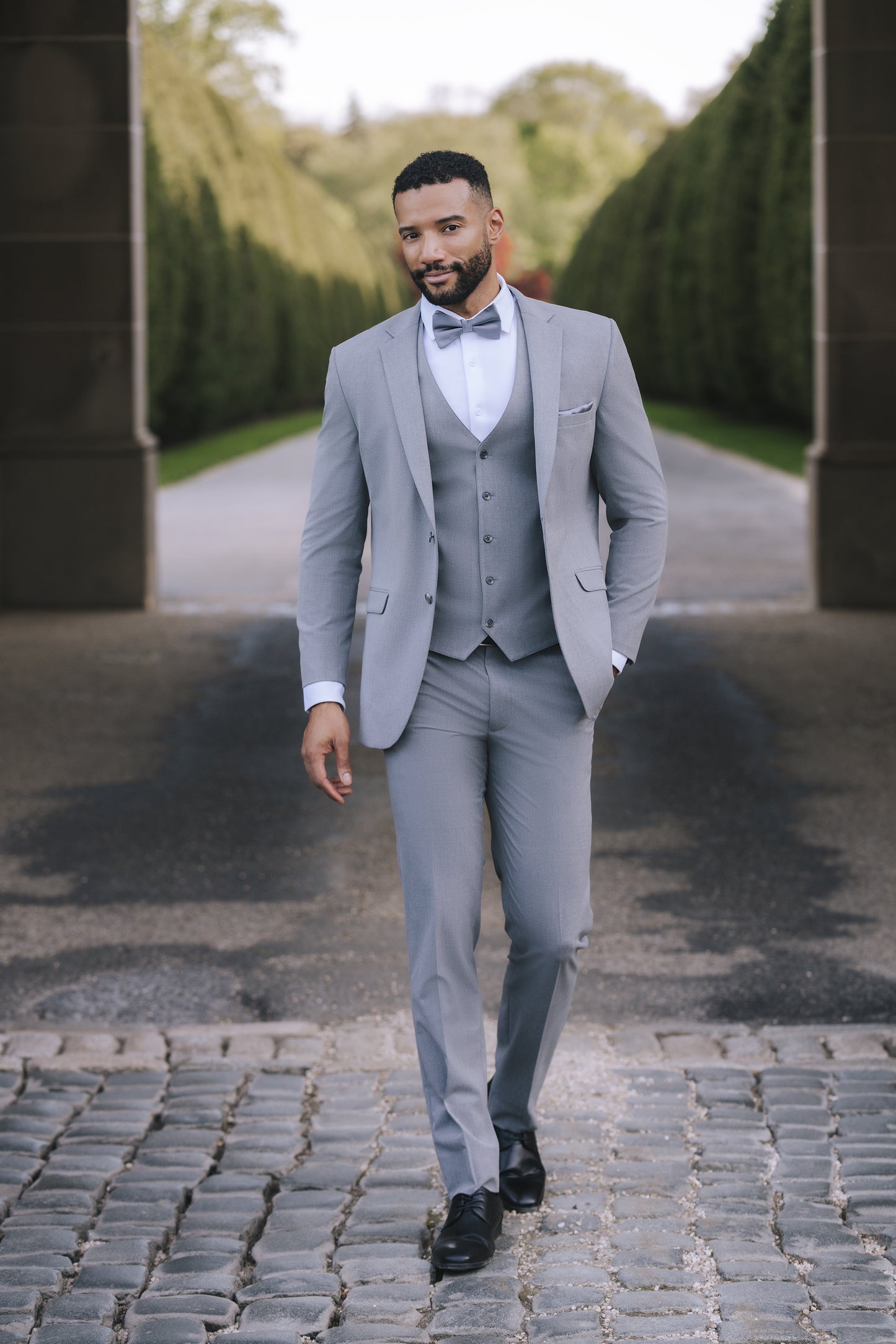 Medium Gray Notch Lapel Suit