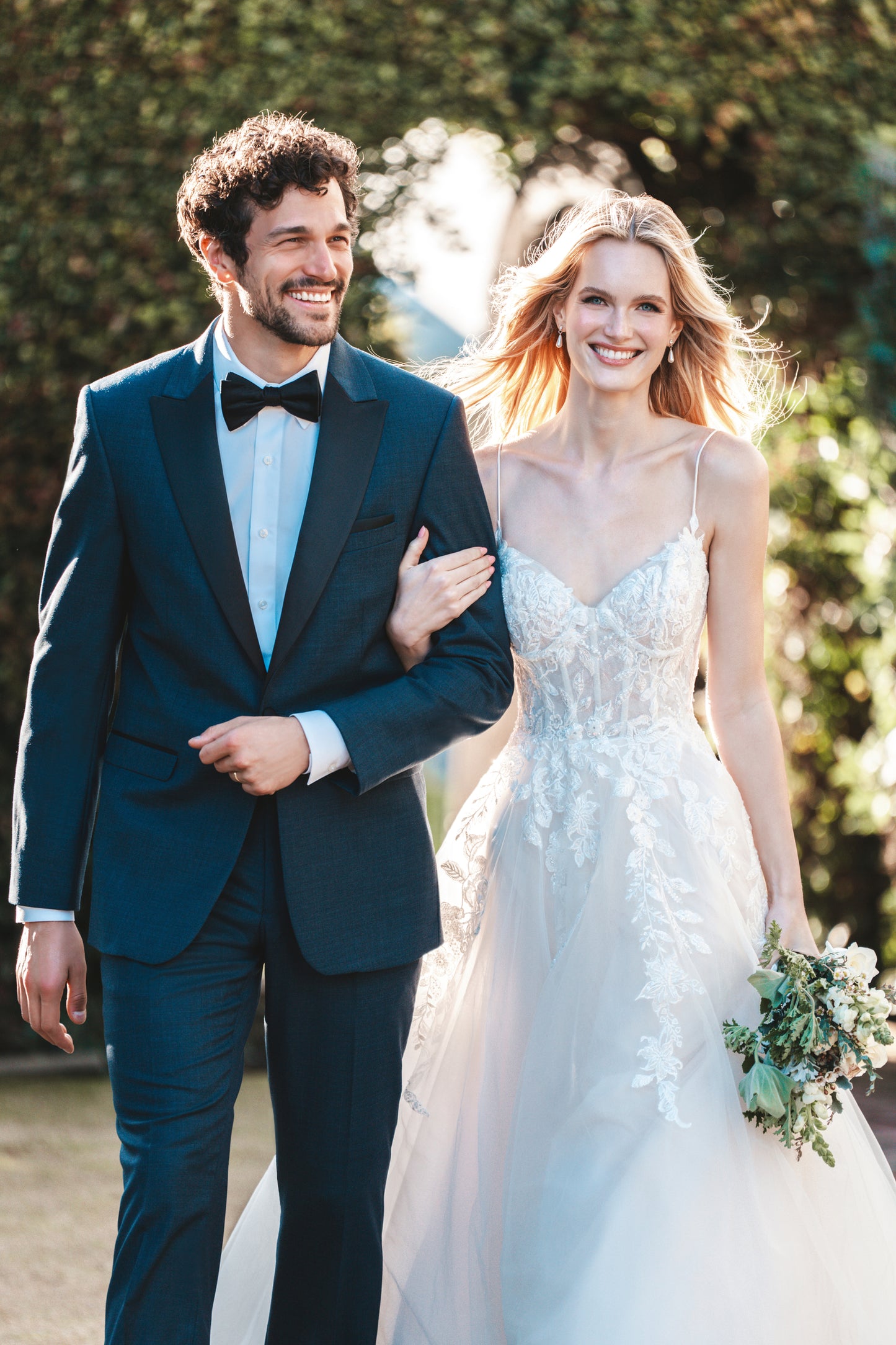 Denim Blue Peak Lapel Tuxedo