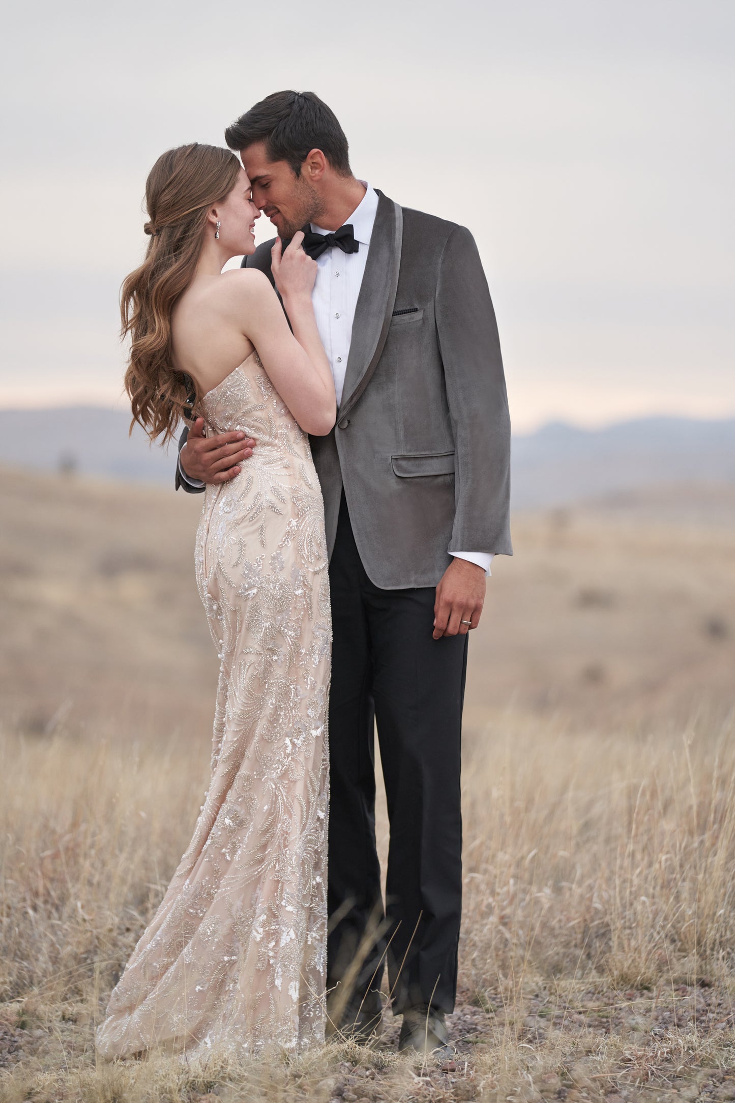 Silver Gray Shawl Lapel Jacket