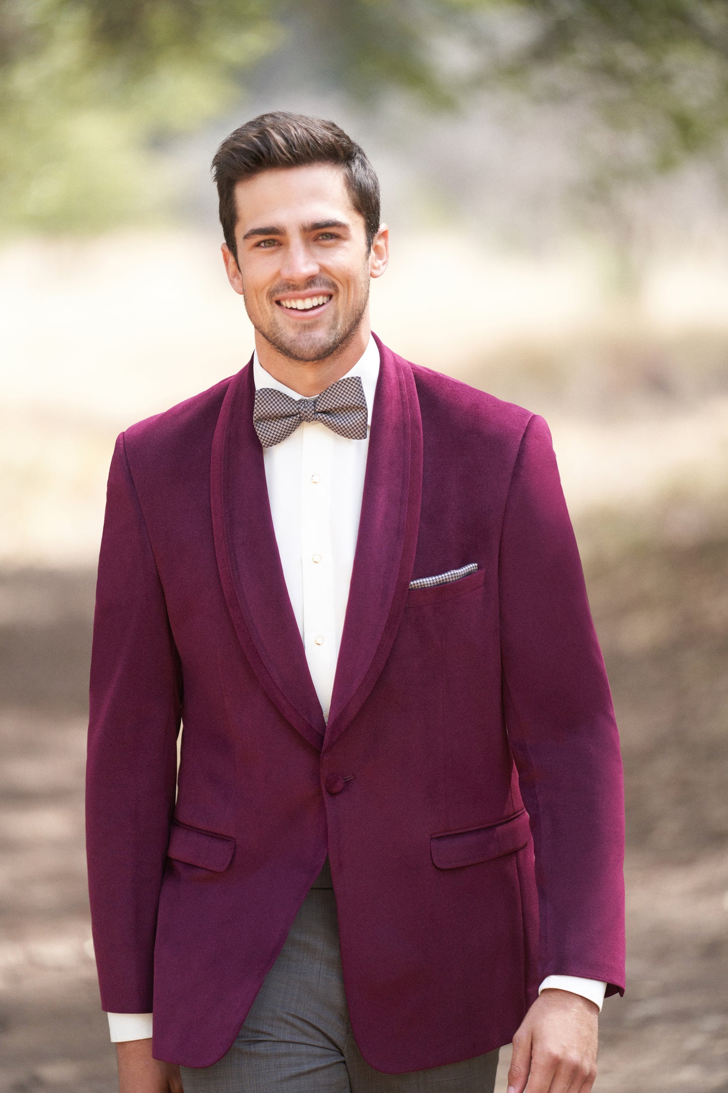 Cranberry Shawl Lapel Jacket