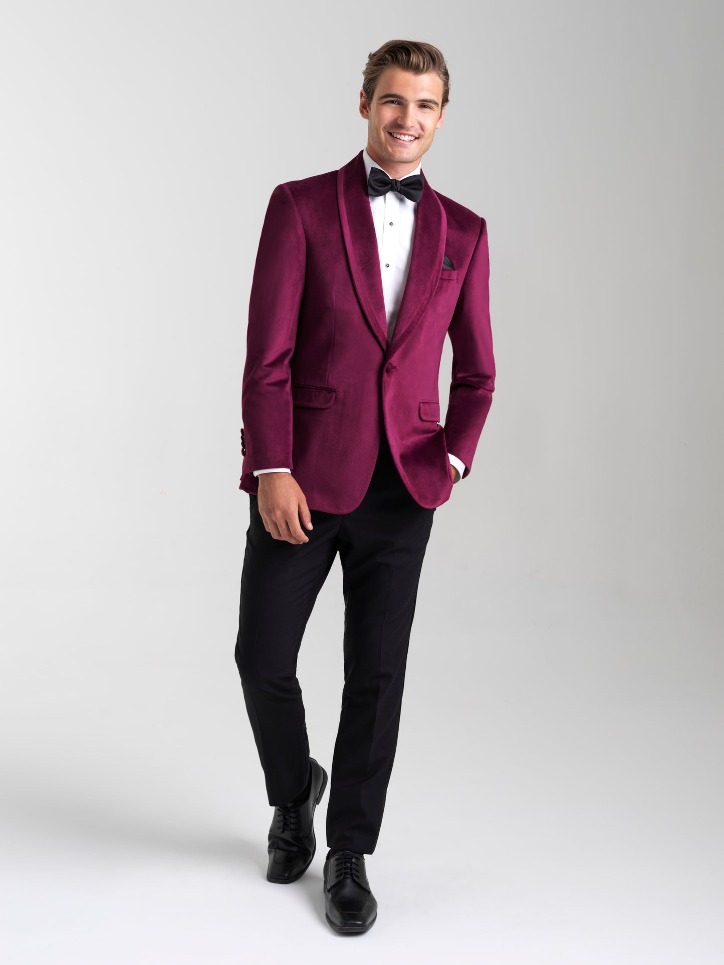 Cranberry Shawl Lapel Jacket