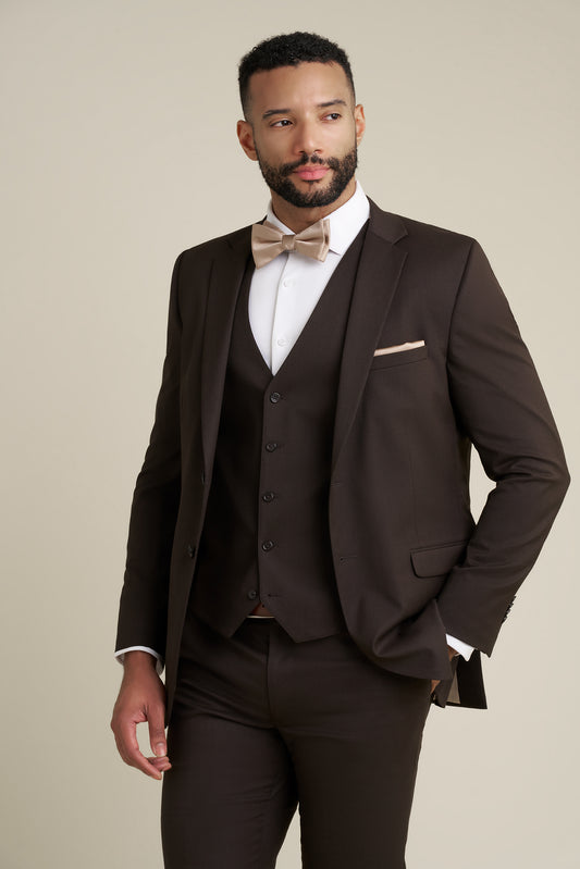 Brown Notch Lapel Suit