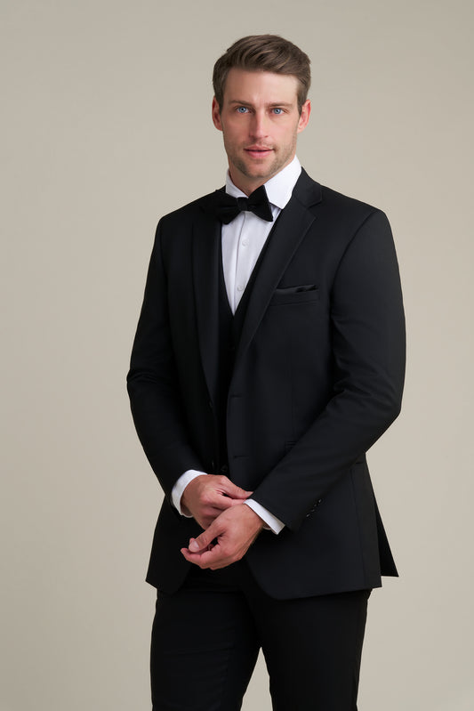 Black Notch Lapel Suit