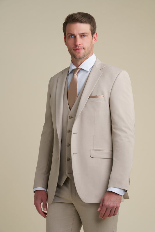 Tan Notch Lapel Suit