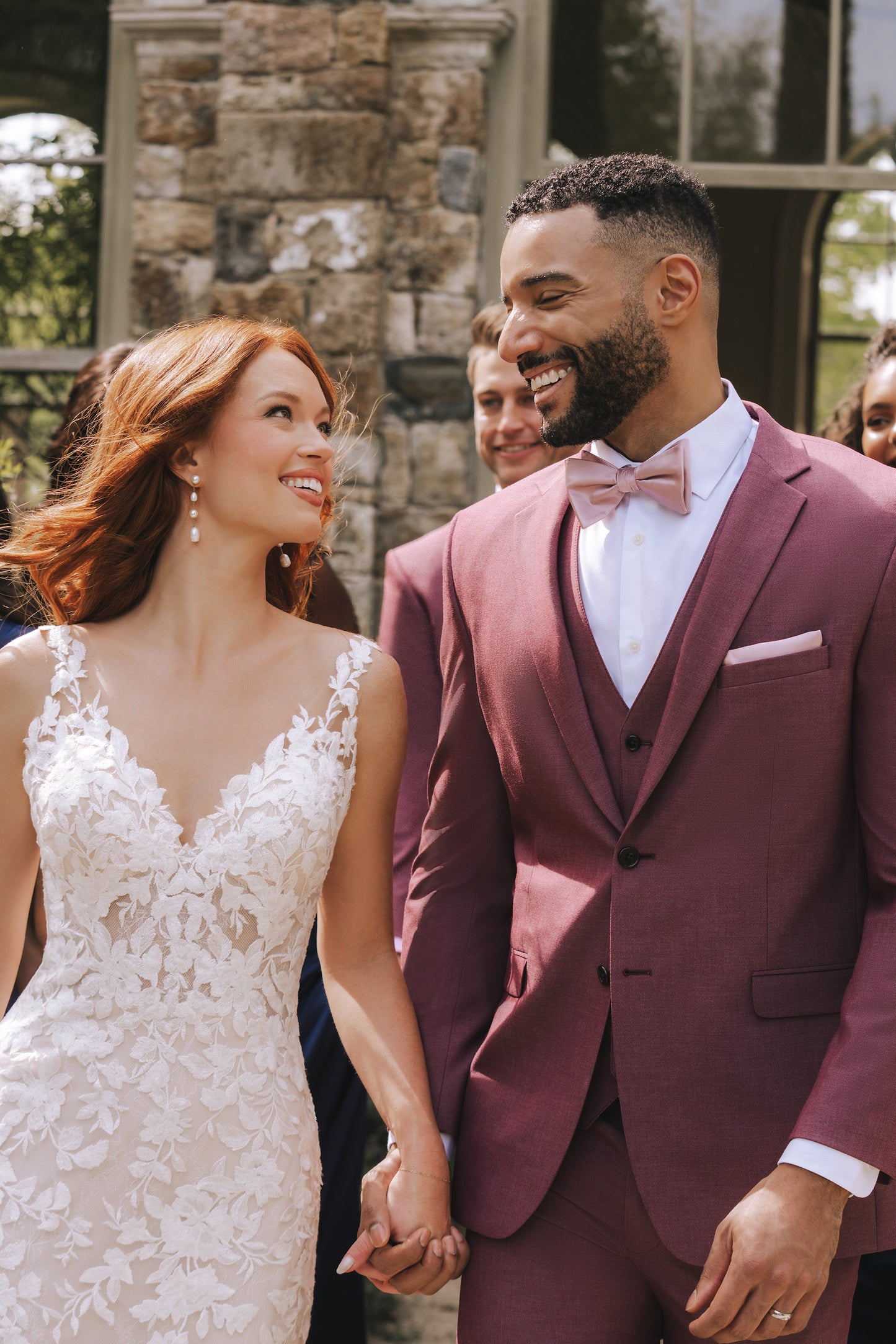 Burgundy Notch Lapel Suit