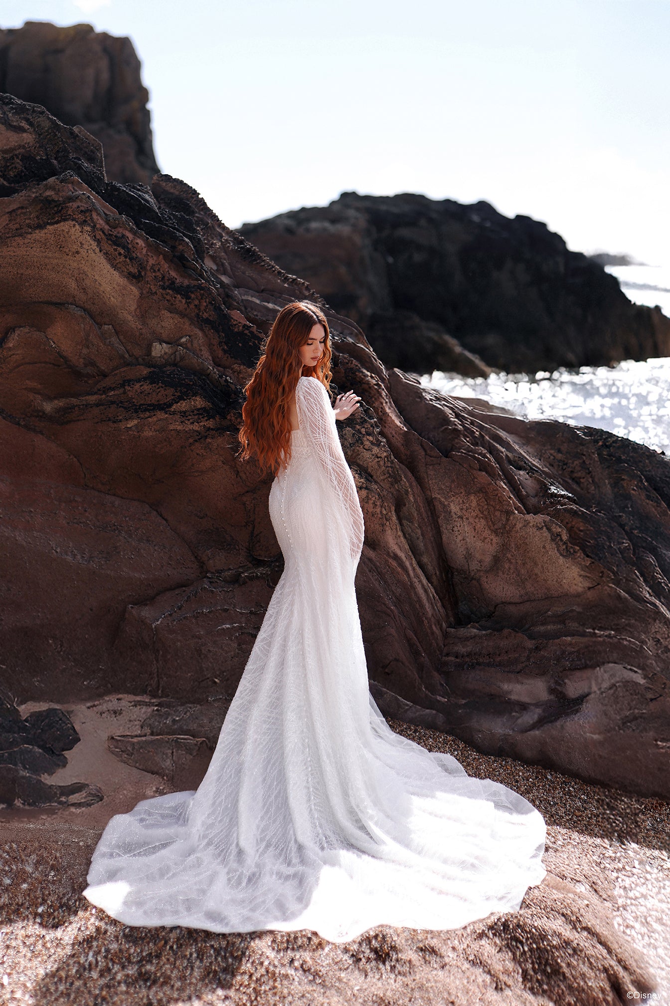 【美品】Alexis（アレクシス）Sydenレースクロシェノースリーブロンパース D460SL | Ariel Detachable Sleeves | Disney Princess Wedding