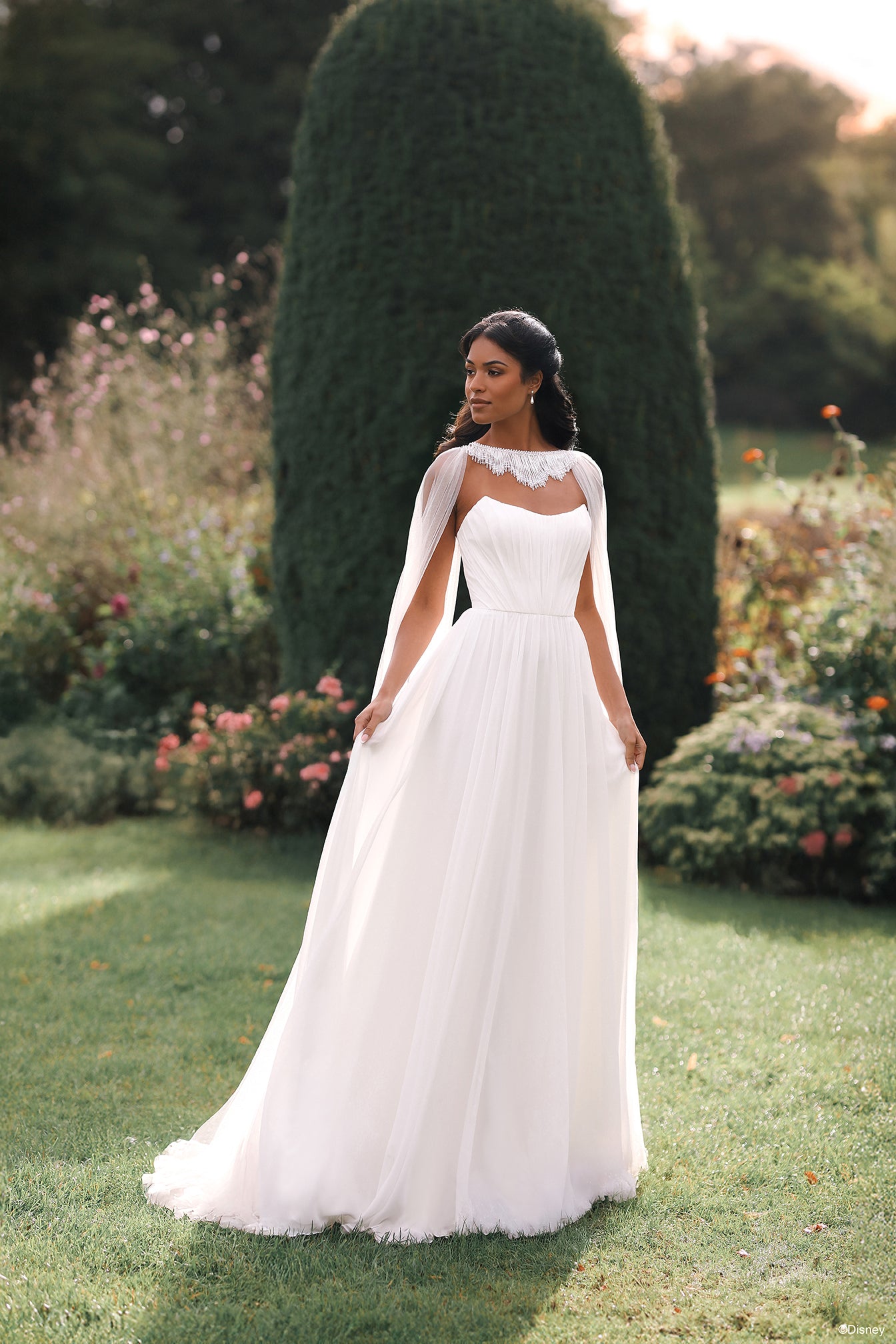 D464CP | Jasmine Cape | Disney Princess Wedding Dresses – Allure