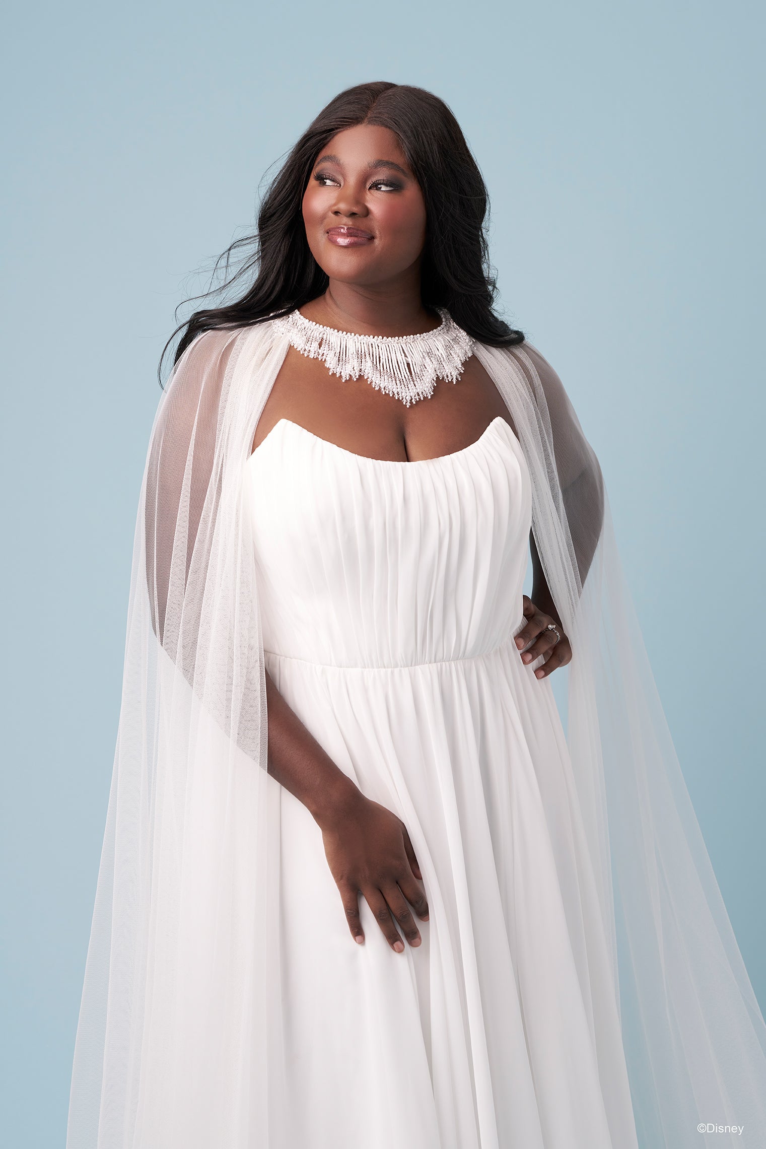 D464CP | Jasmine Cape | Disney Princess Wedding Dresses – Allure