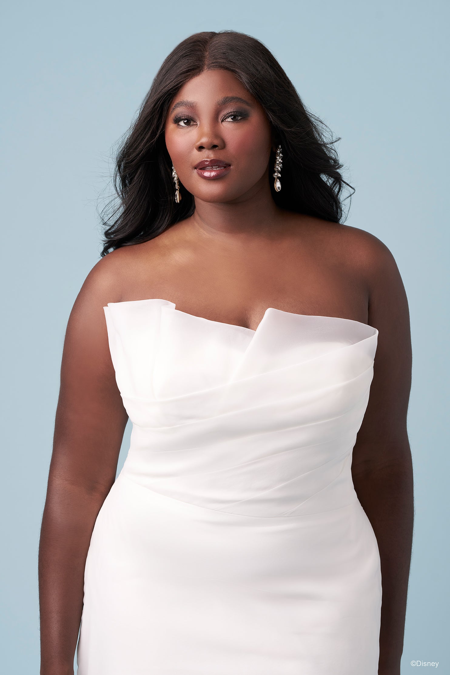 plus size disney princess wedding dresses Plus-Size Sparkly Tulle Long-Sleeve Ball Gown