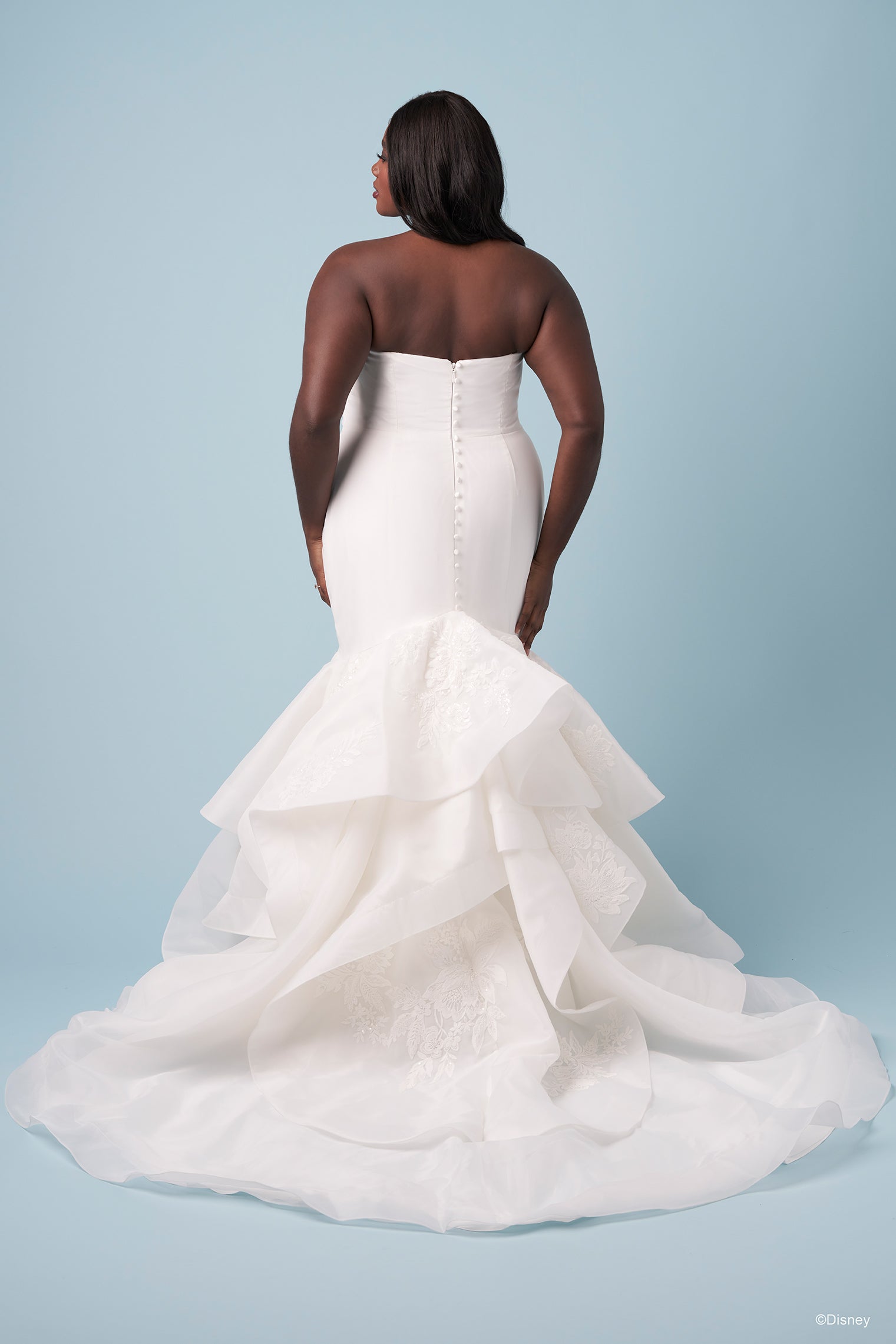 plus size disney princess wedding dresses Plus-Size Sparkly Tulle Long-Sleeve Ball Gown