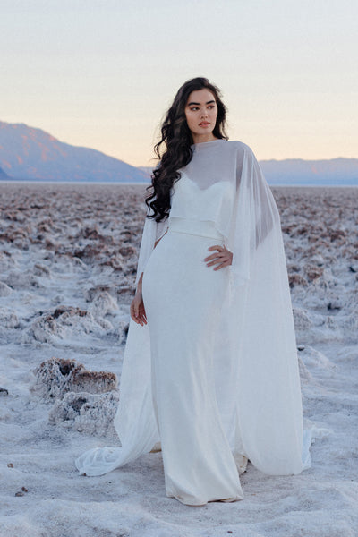 F385CP2 - Cleopatra Cape – Allure Bridals