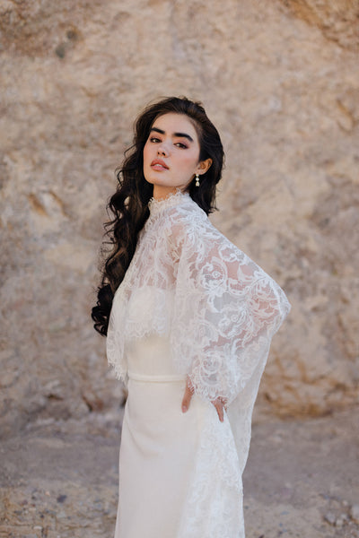 F385CP3 - Cleopatra Cape – Allure Bridals