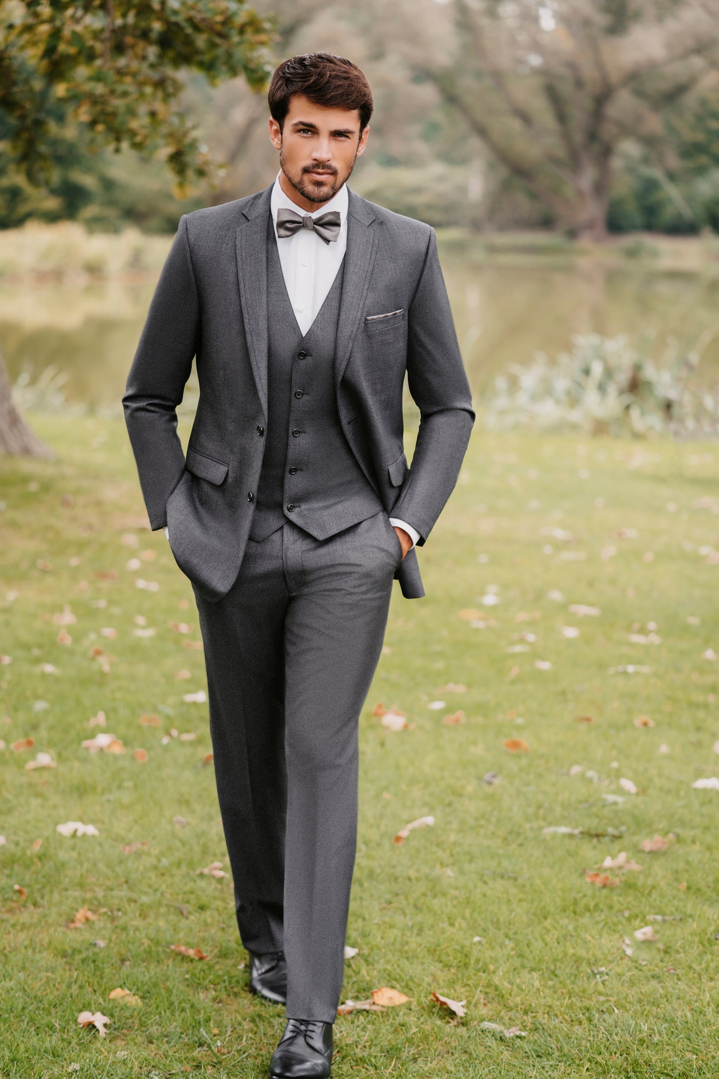 Graphite Gray Notch Lapel