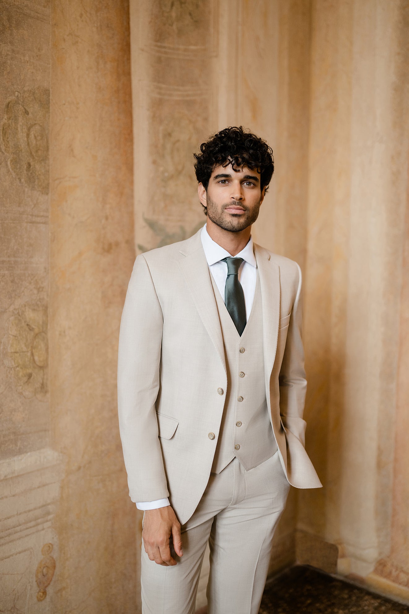 Desert Tan Trim Fit Notch Lapel Suit