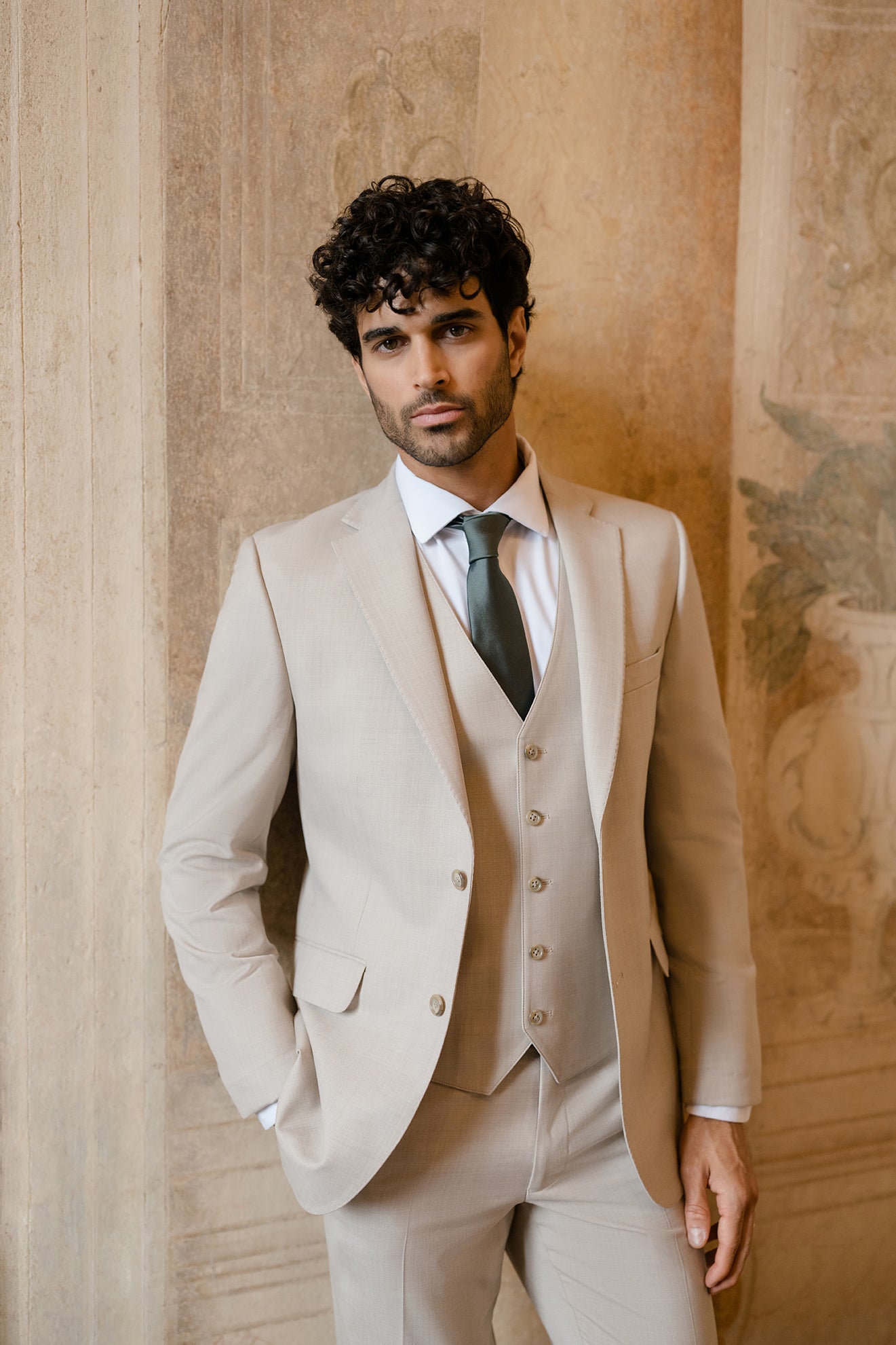 Desert Tan Trim Fit Notch Lapel Suit