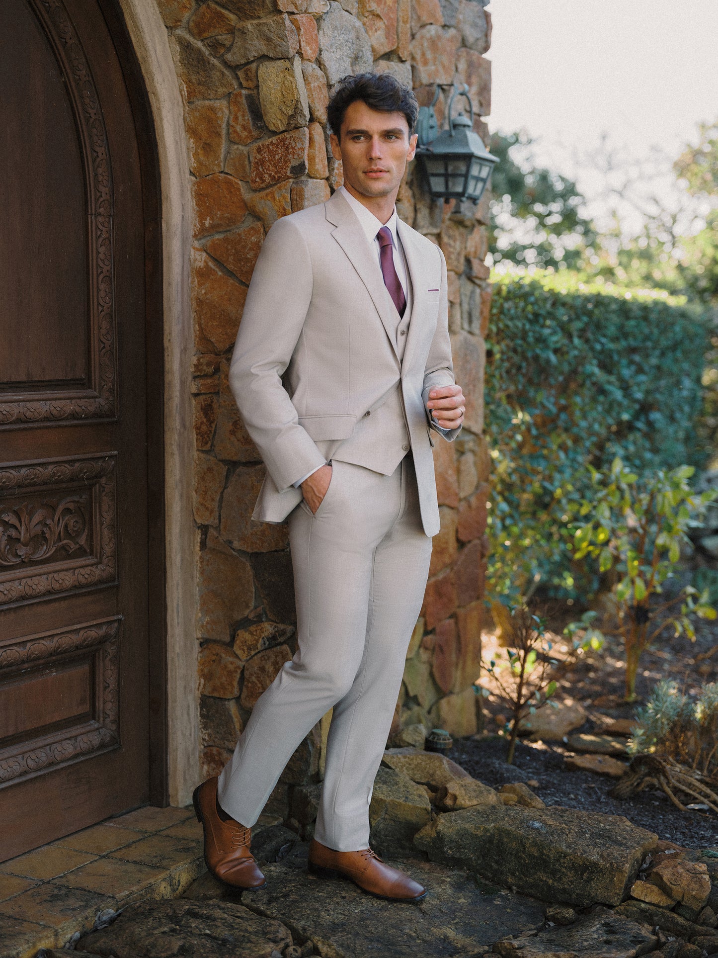 Desert Tan Trim Fit Notch Lapel Suit