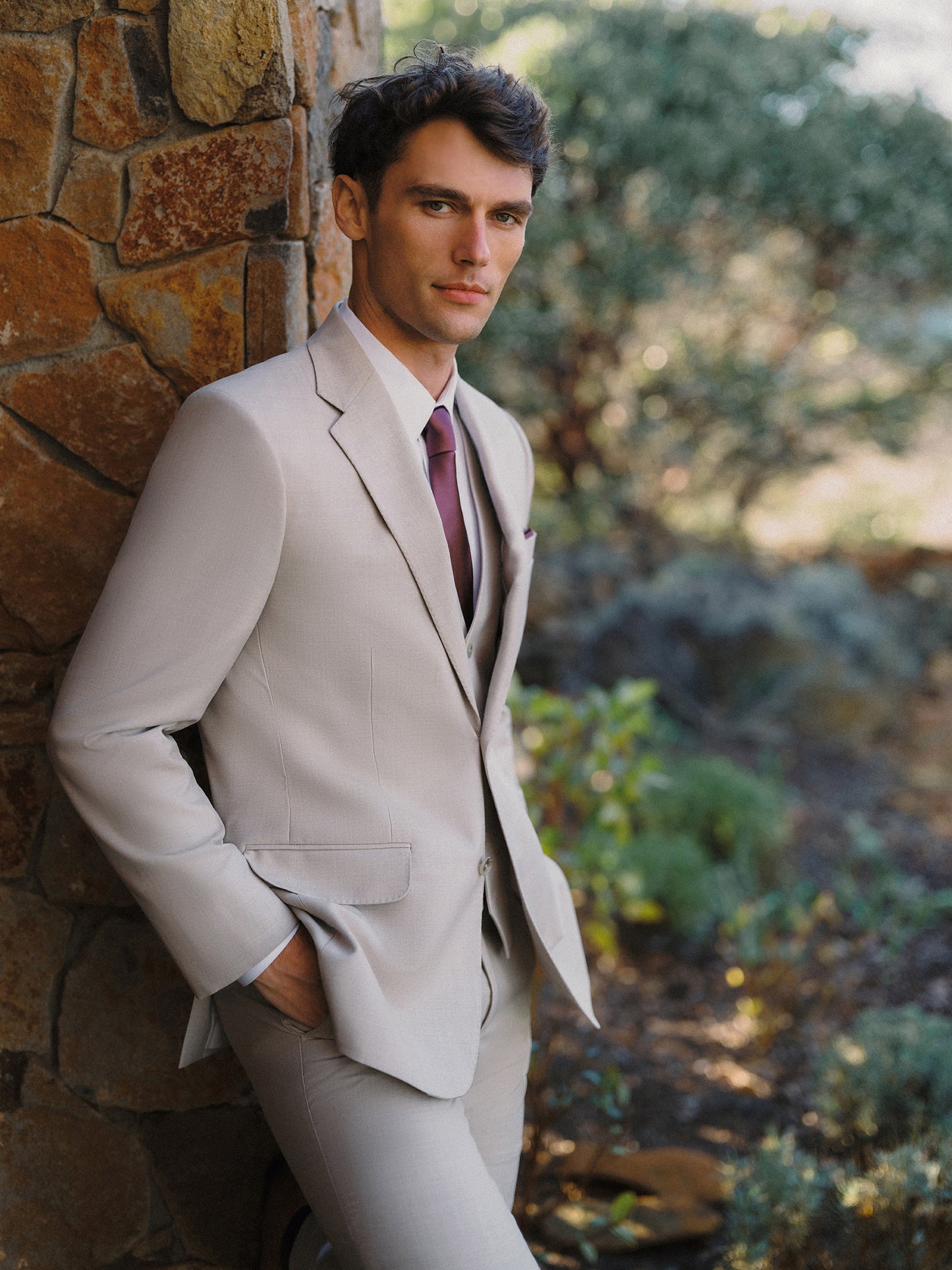 Desert Tan Trim Fit Notch Lapel Suit