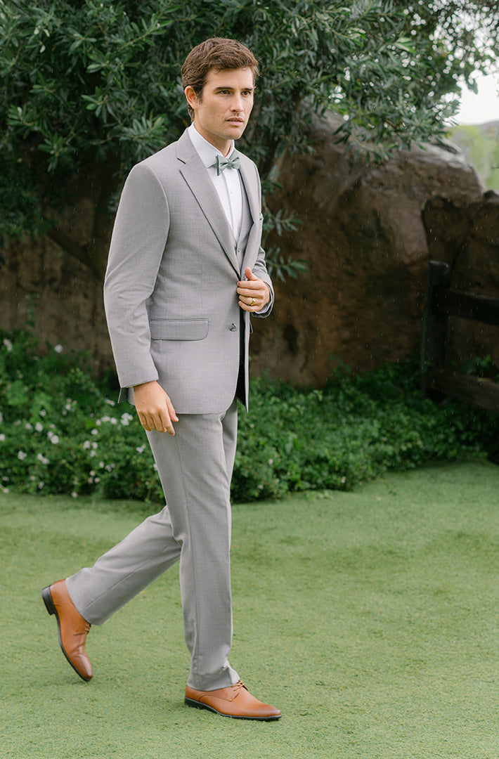 Harbor Gray Trim Fit Notch Lapel Suit