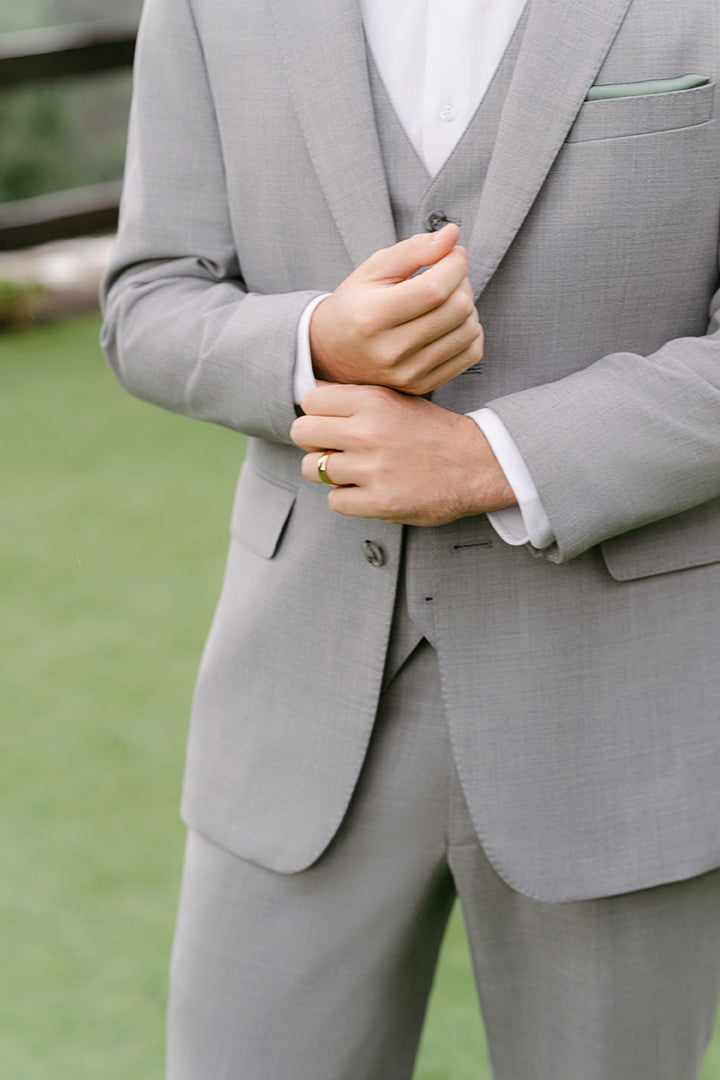 Harbor Gray Trim Fit Notch Lapel Suit