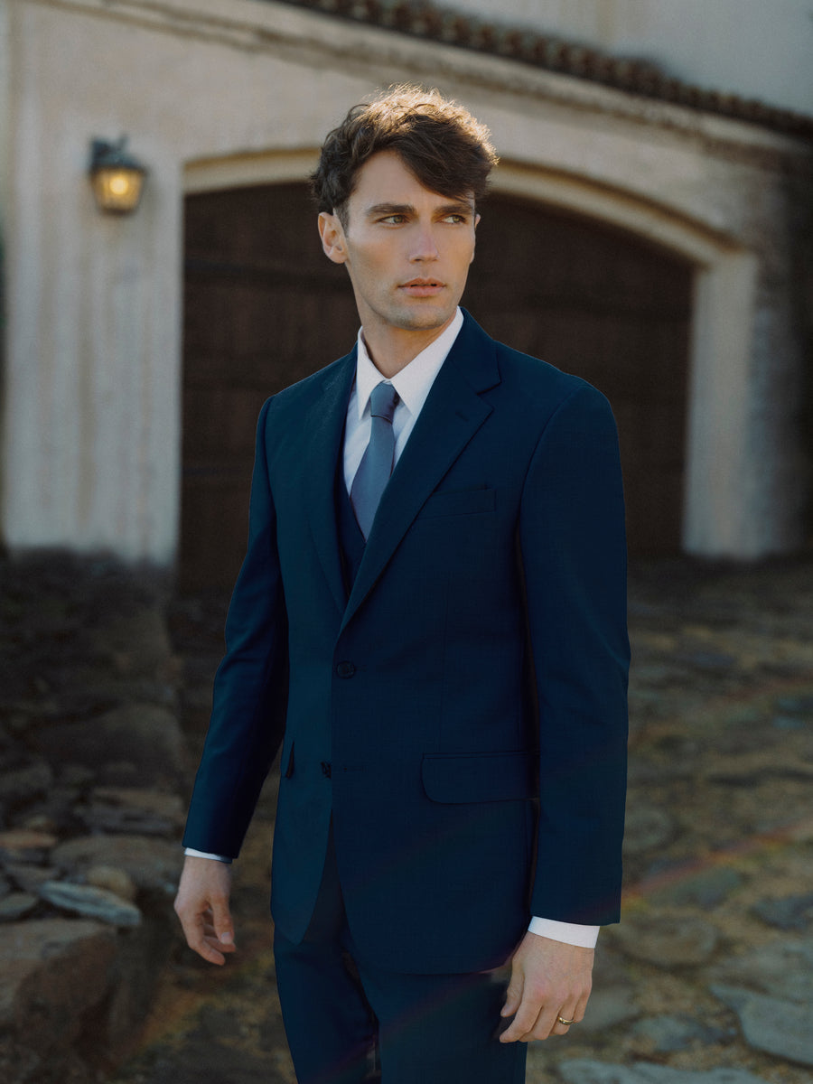 Navy Trim Fit Notch Lapel Suit
