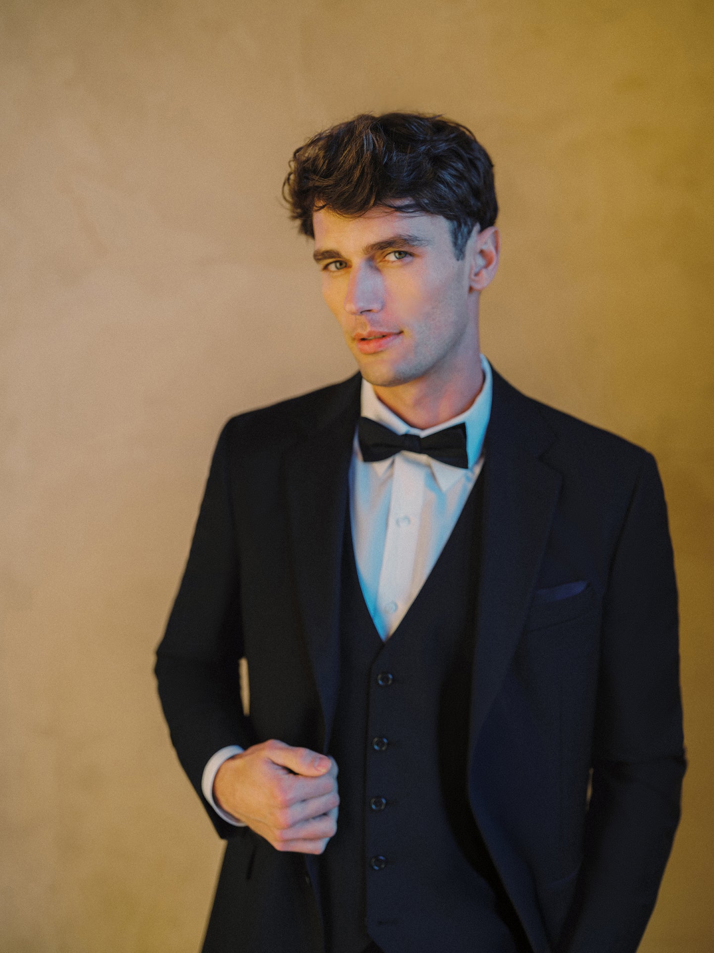 Ultra Black Trim Fit Notch Lapel Suit