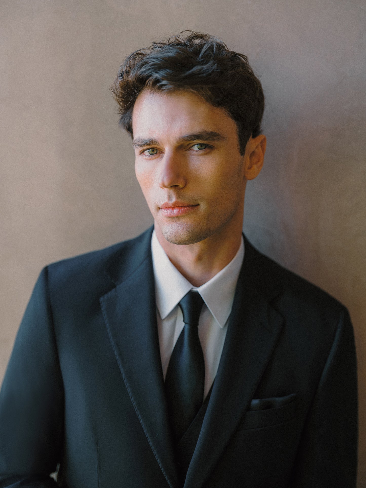Ultra Black Trim Fit Notch Lapel Suit
