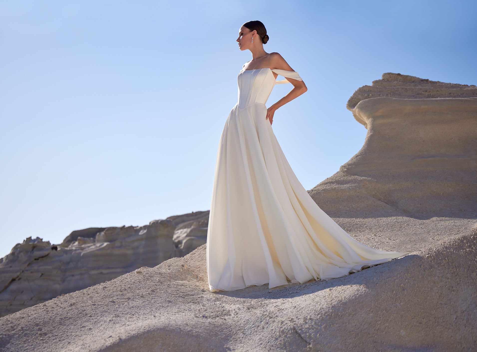 dove satin wedding dress Morilee