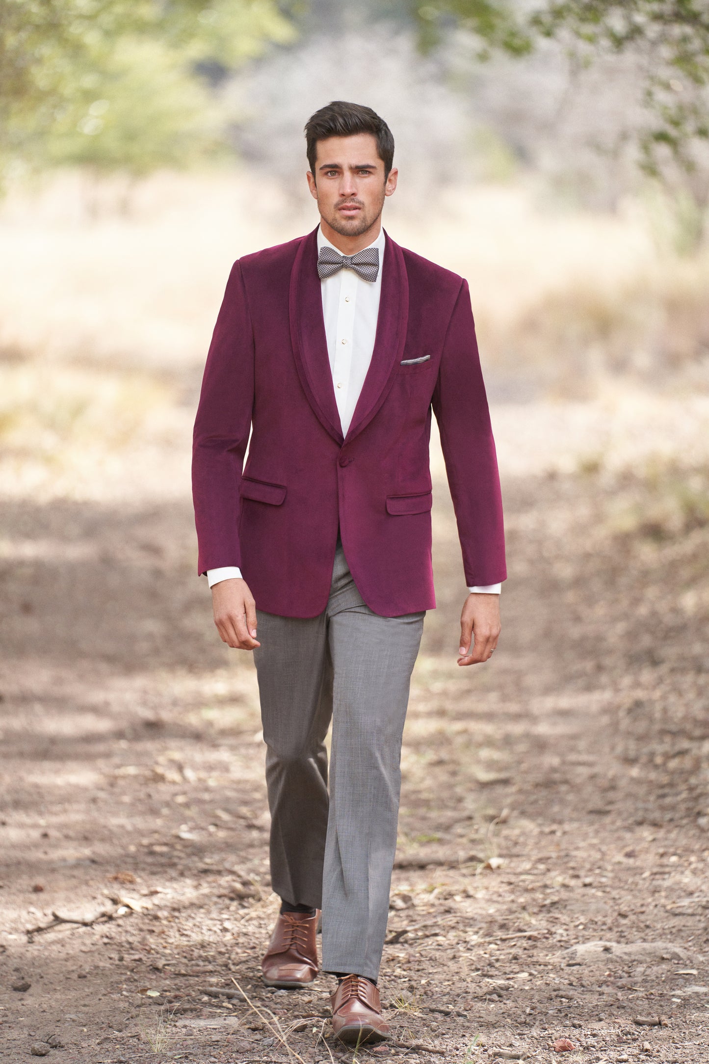 Cranberry Shawl Lapel Jacket