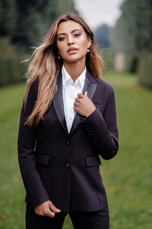 Women's Tuxedo Long Coat